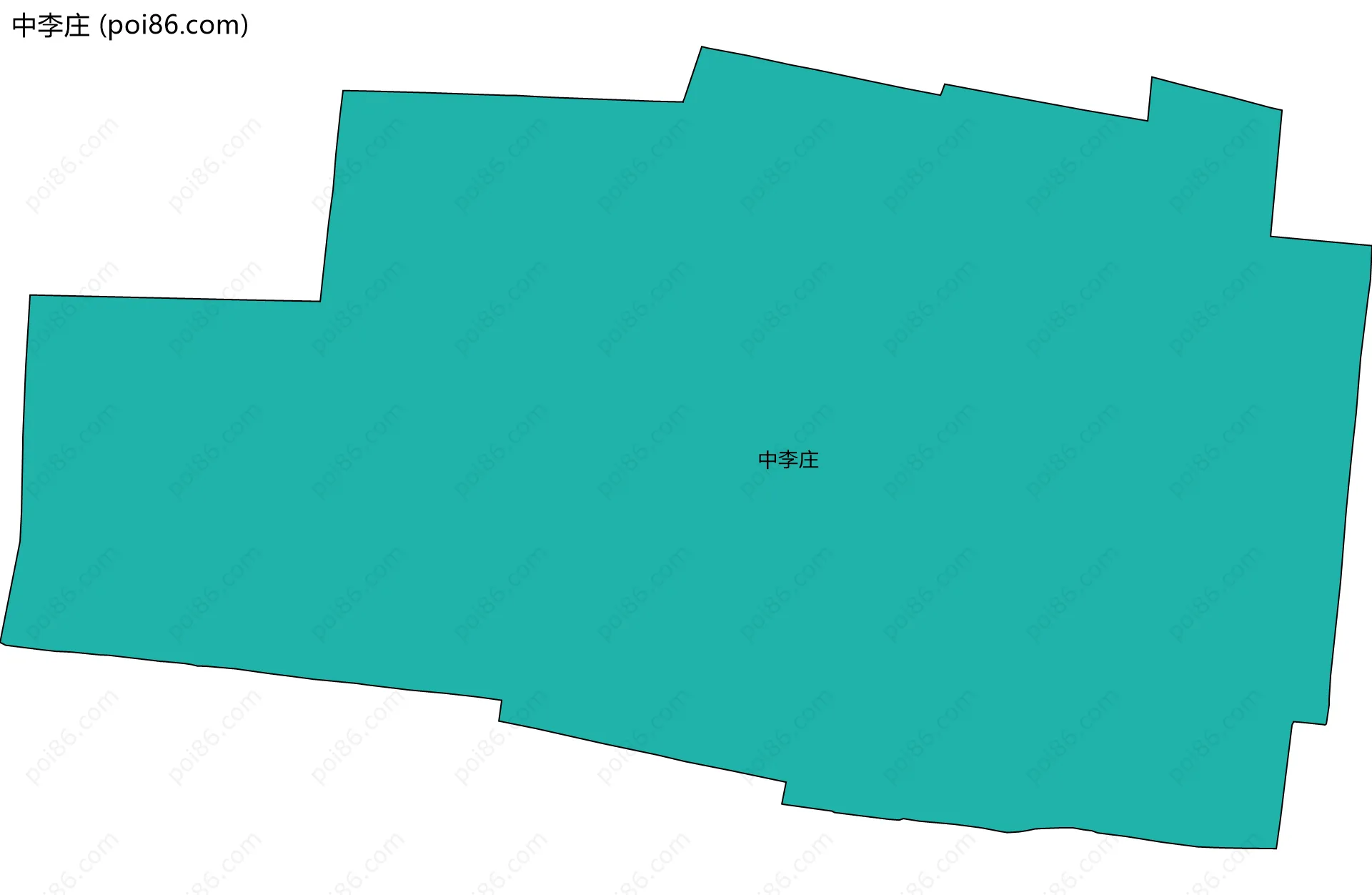 中李庄边界地图