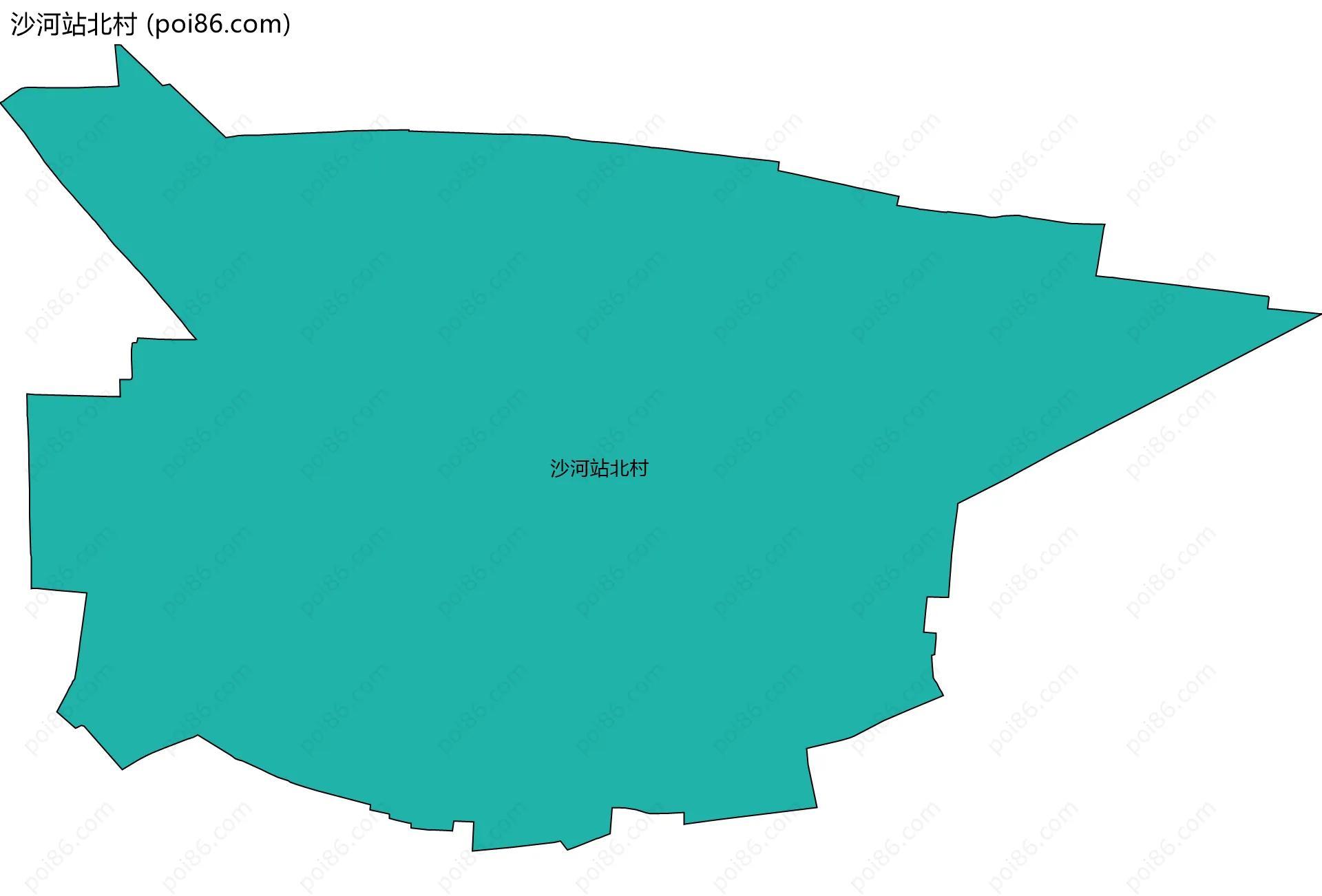 沙河站北村边界地图