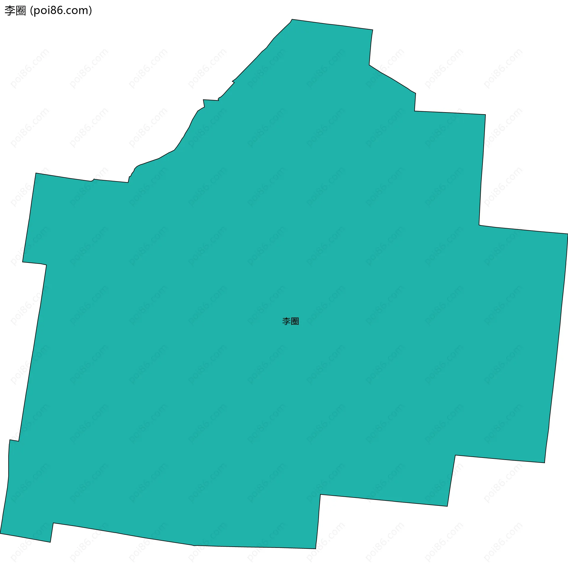 李圈边界地图