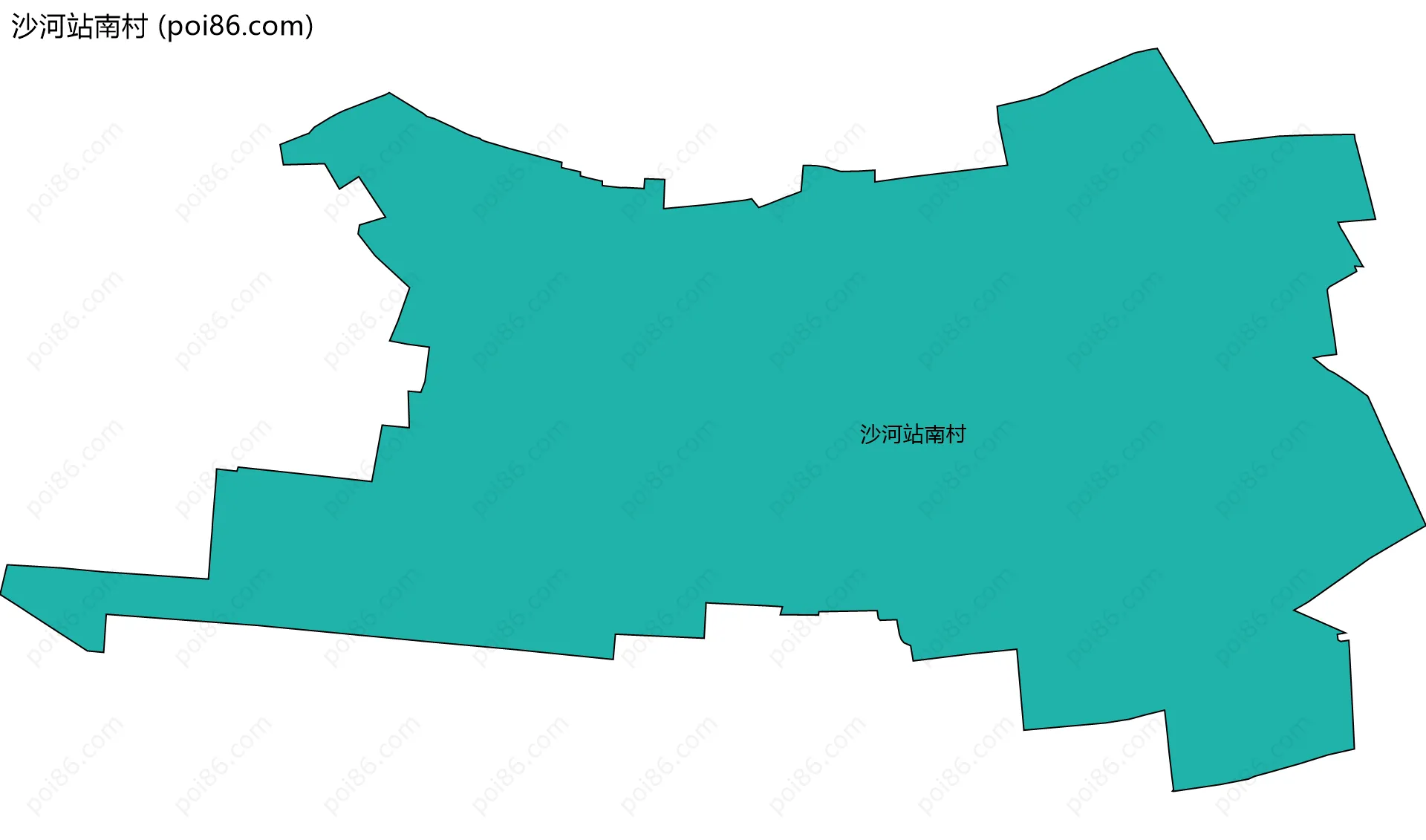 沙河站南村边界地图