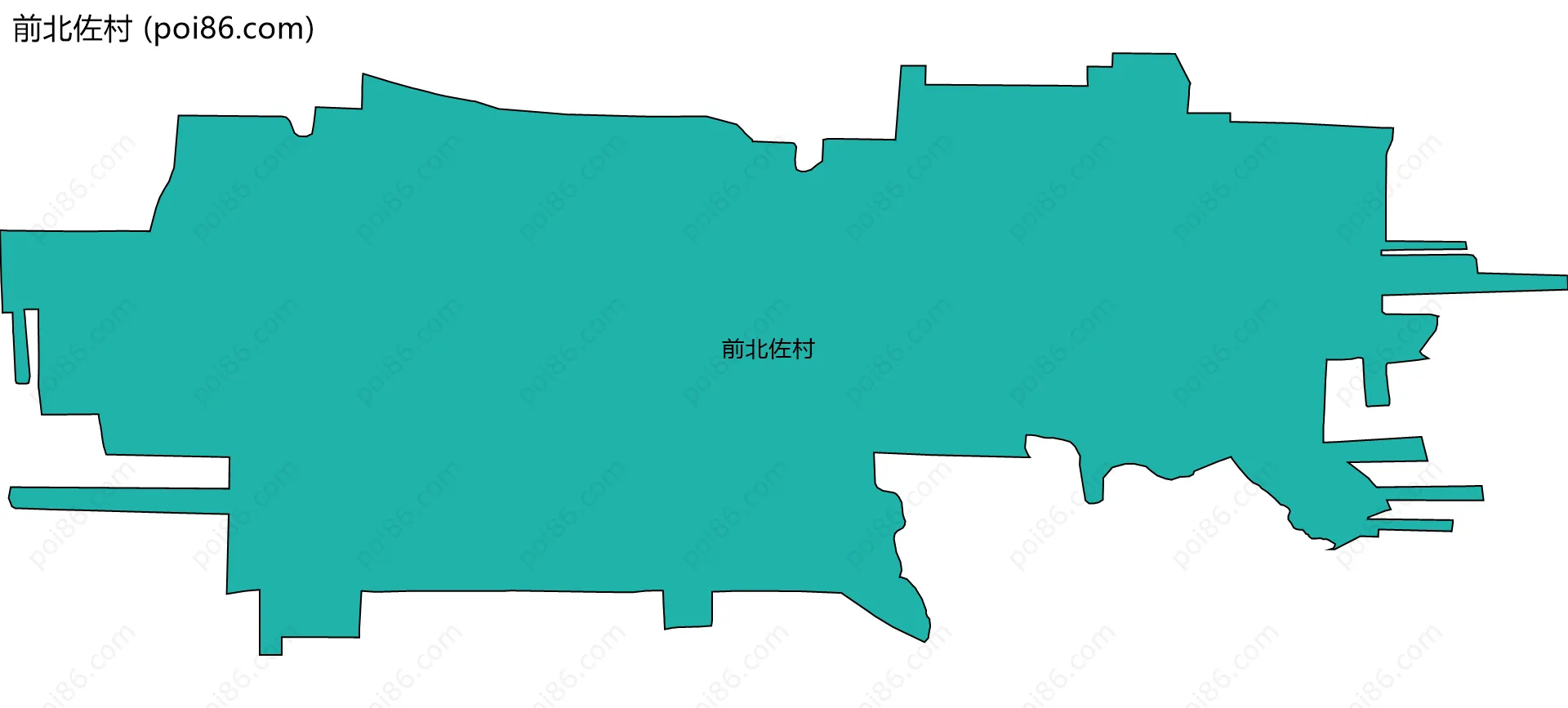 前北佐村边界地图