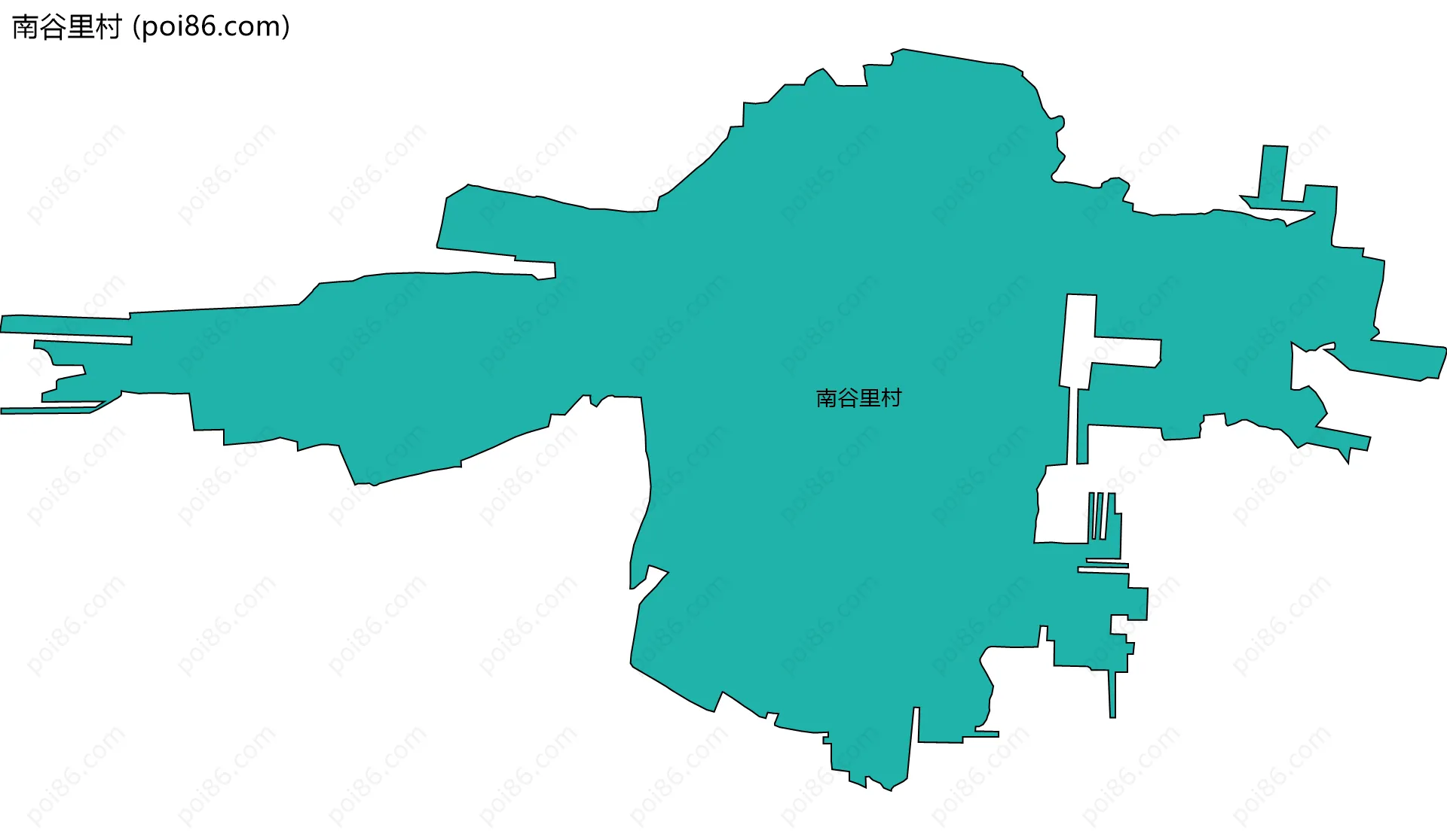 南谷里村边界地图