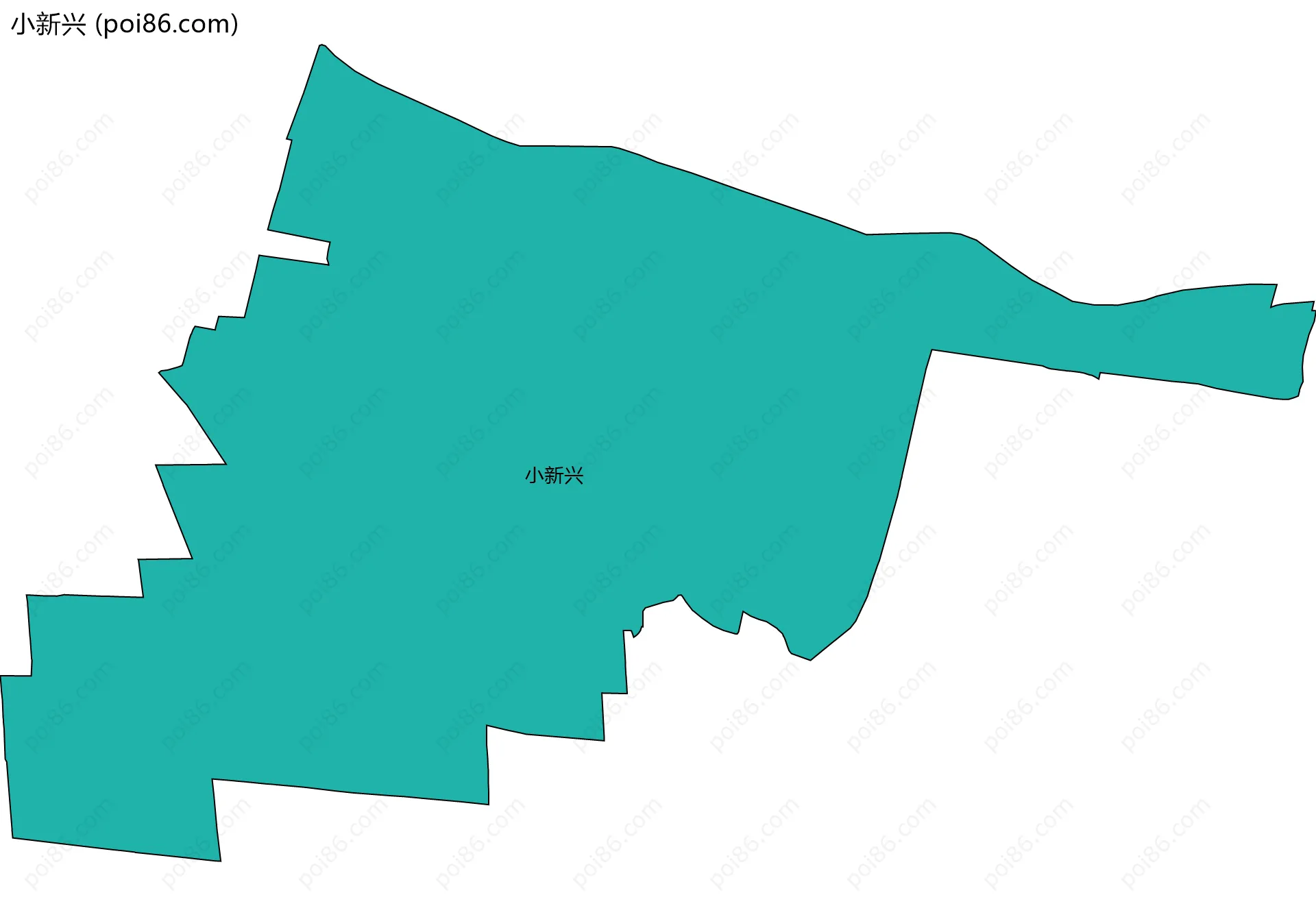 小新兴边界地图