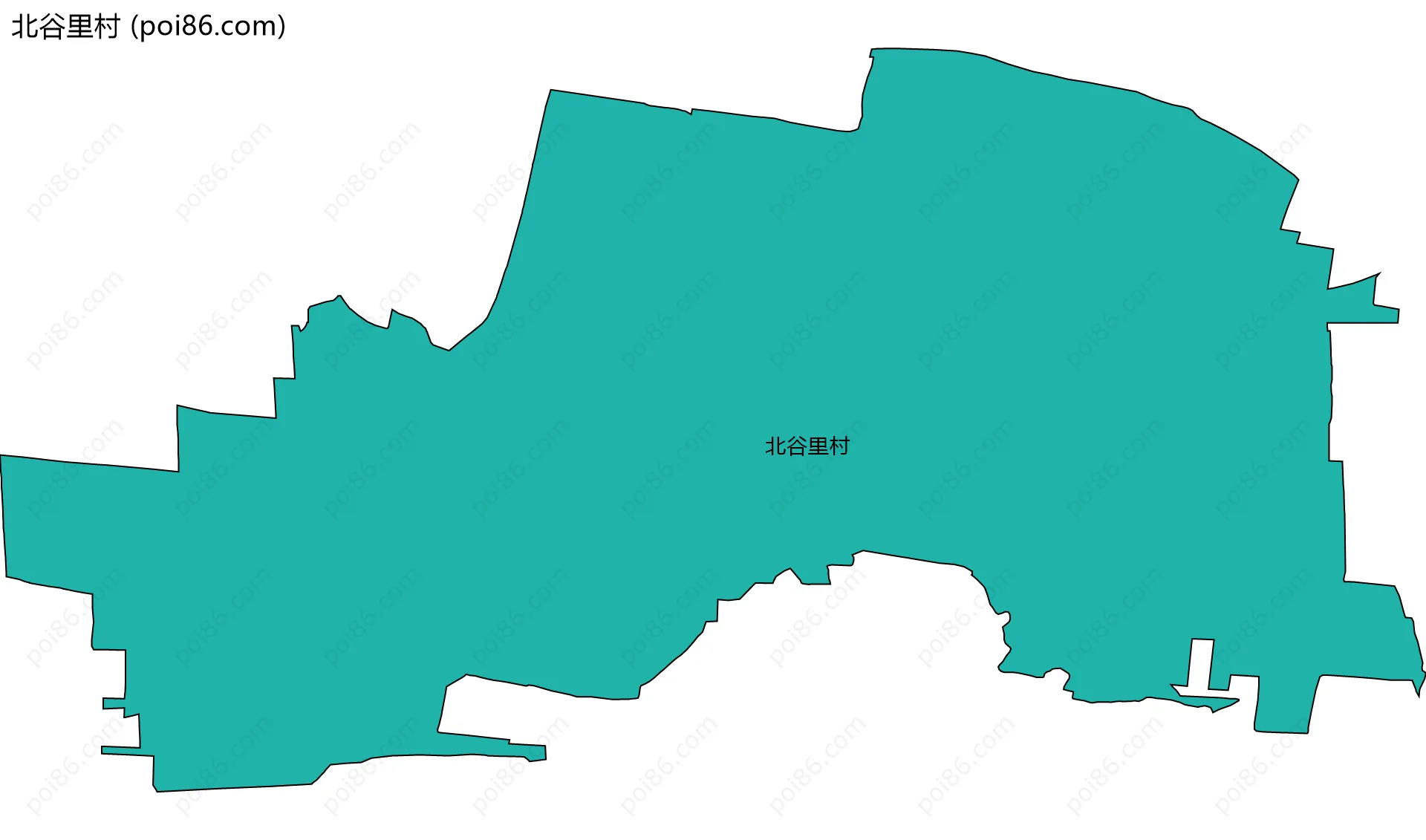 北谷里村边界地图
