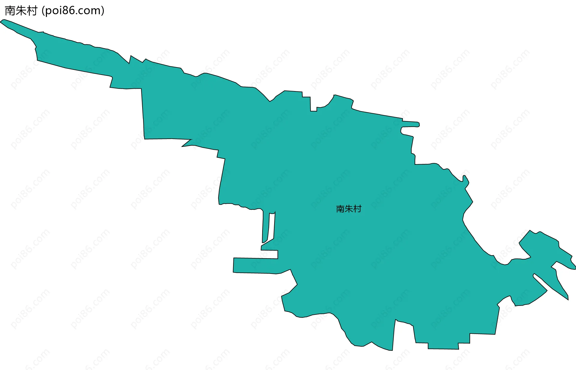 南朱村边界地图