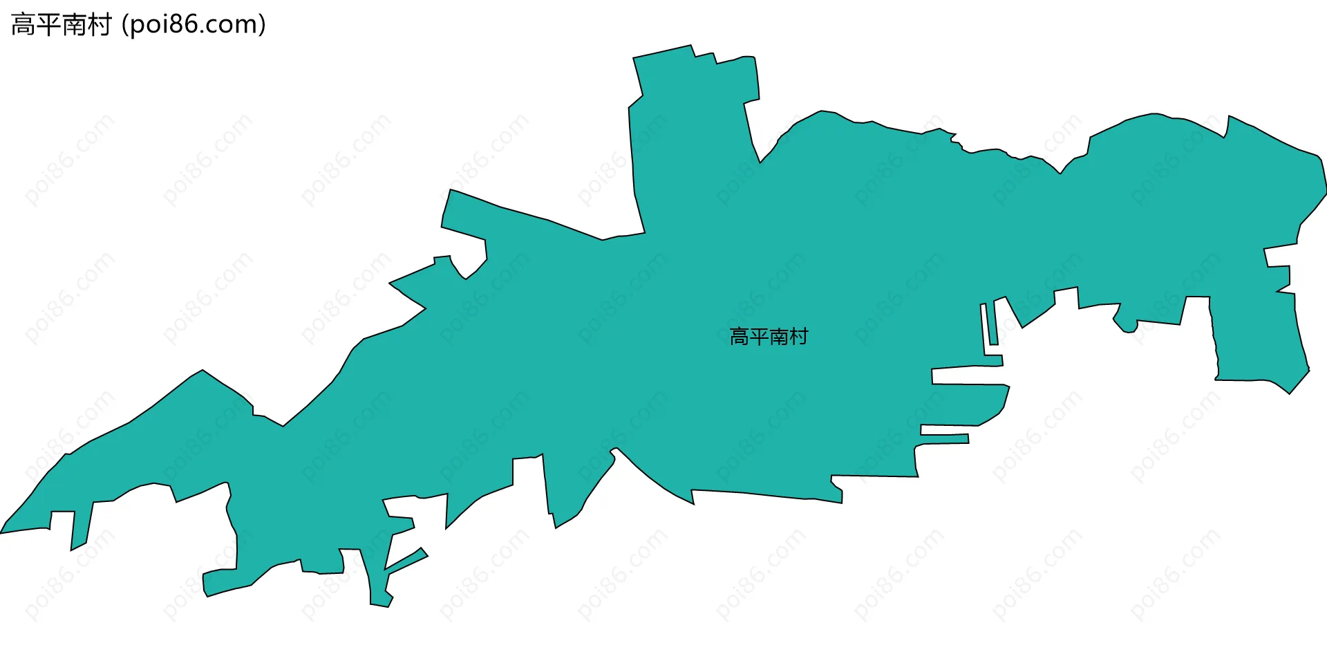 高平南村边界地图