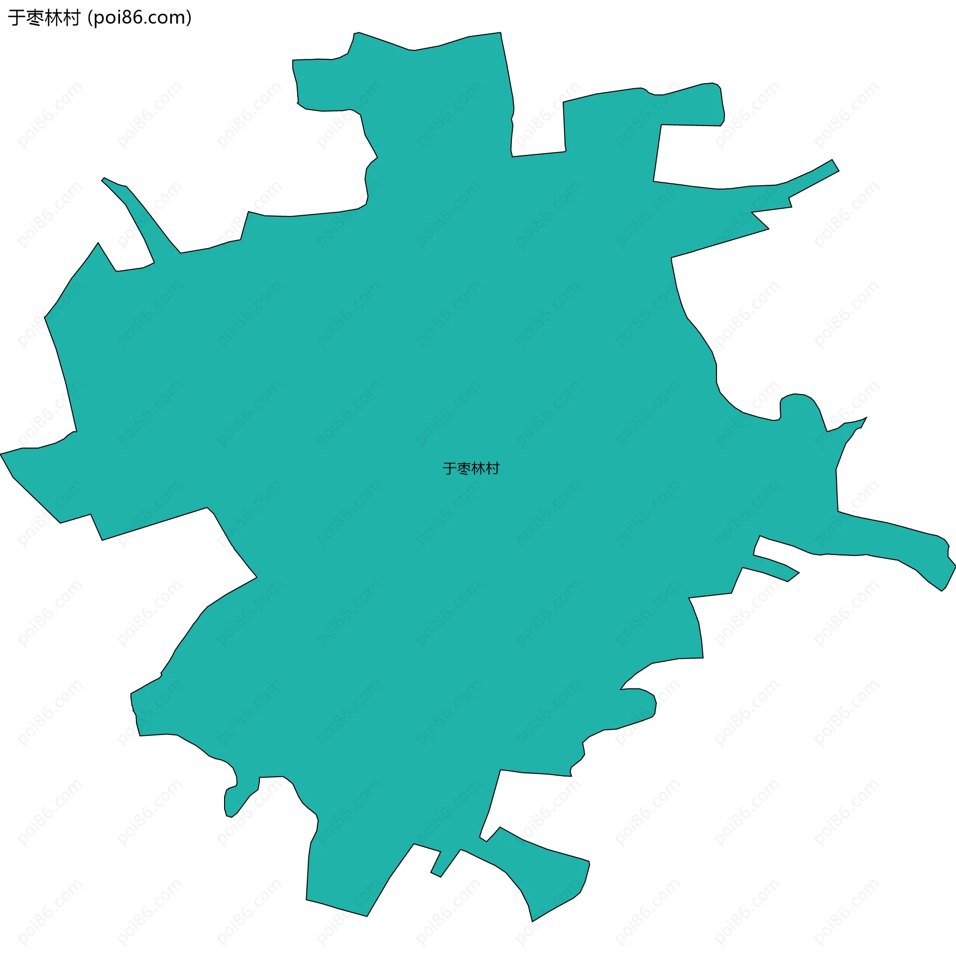 于枣林村边界地图