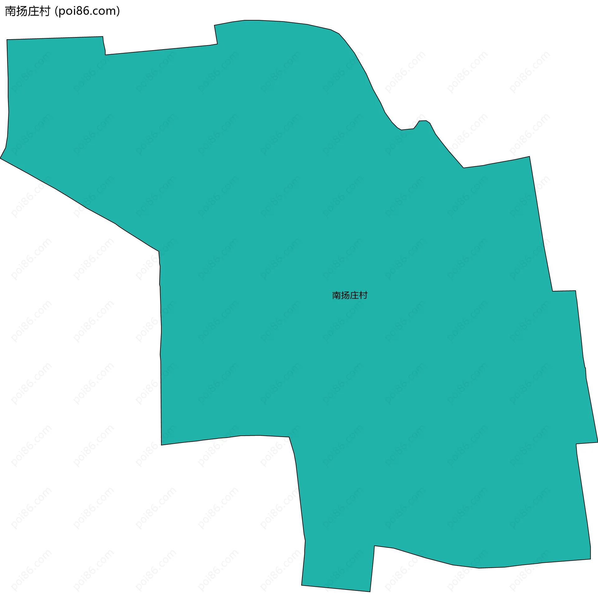 南扬庄村边界地图