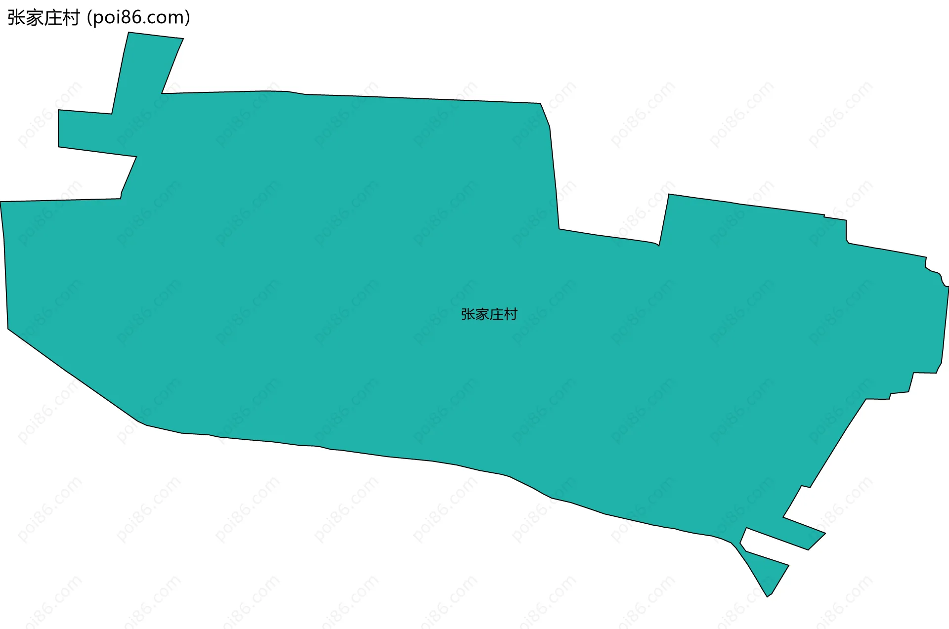 张家庄村边界地图