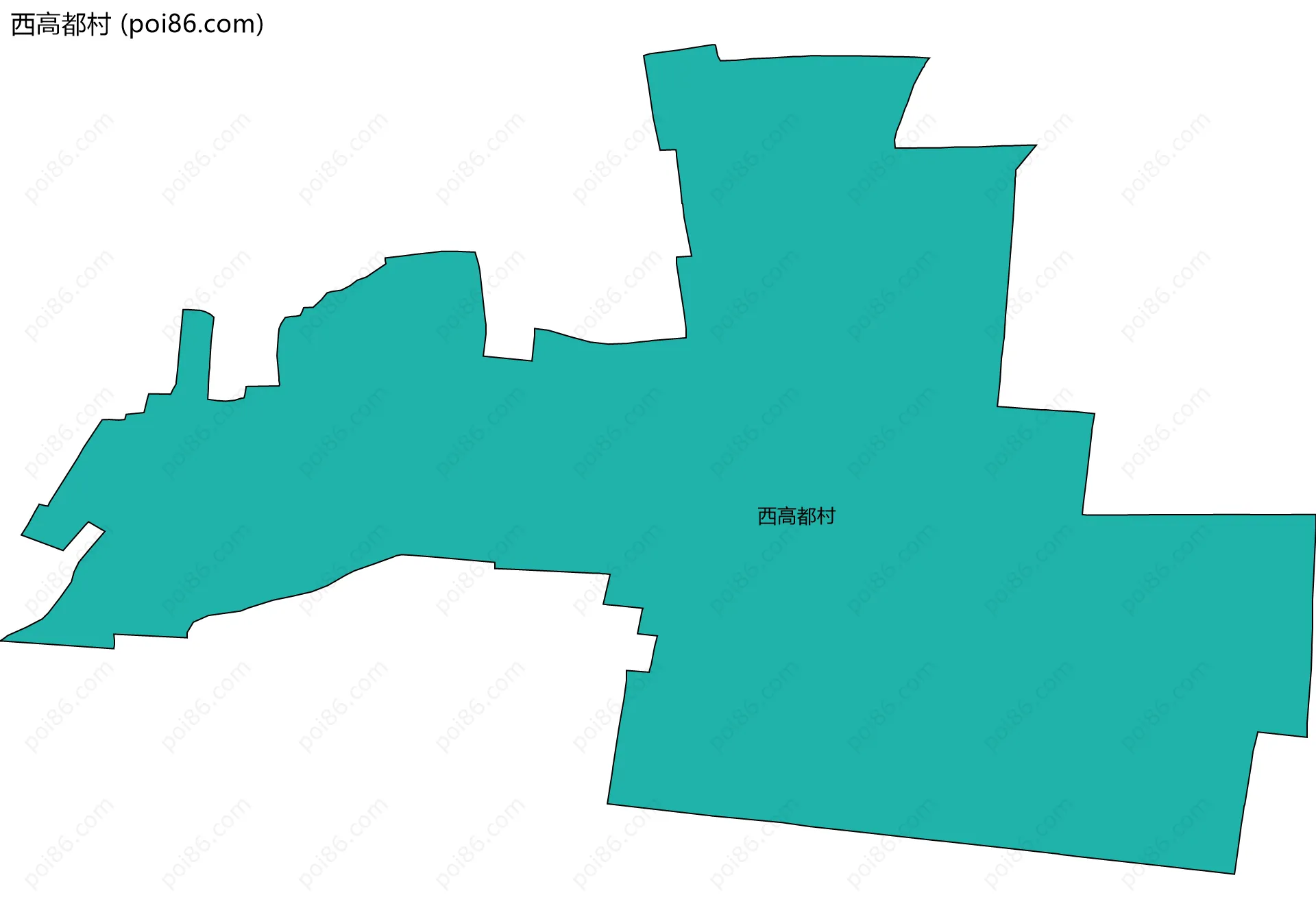 西高都村边界地图