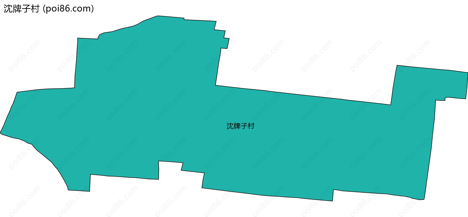 沈牌子村边界地图