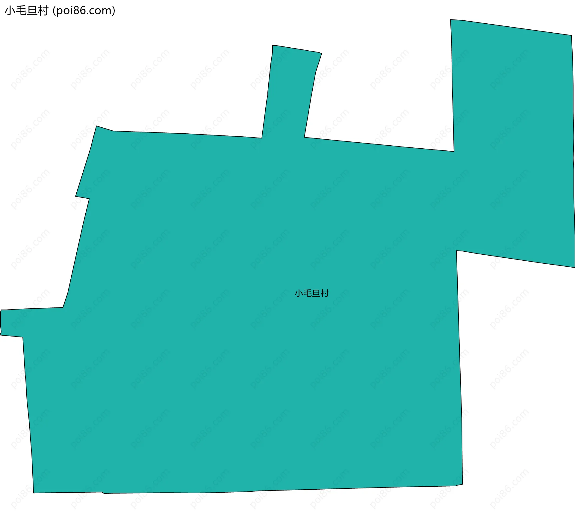 小毛旦村边界地图