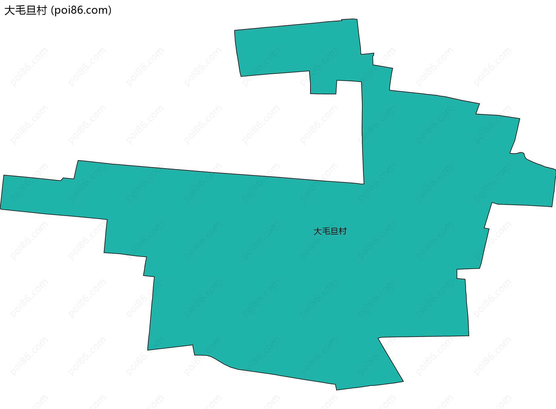 大毛旦村边界地图