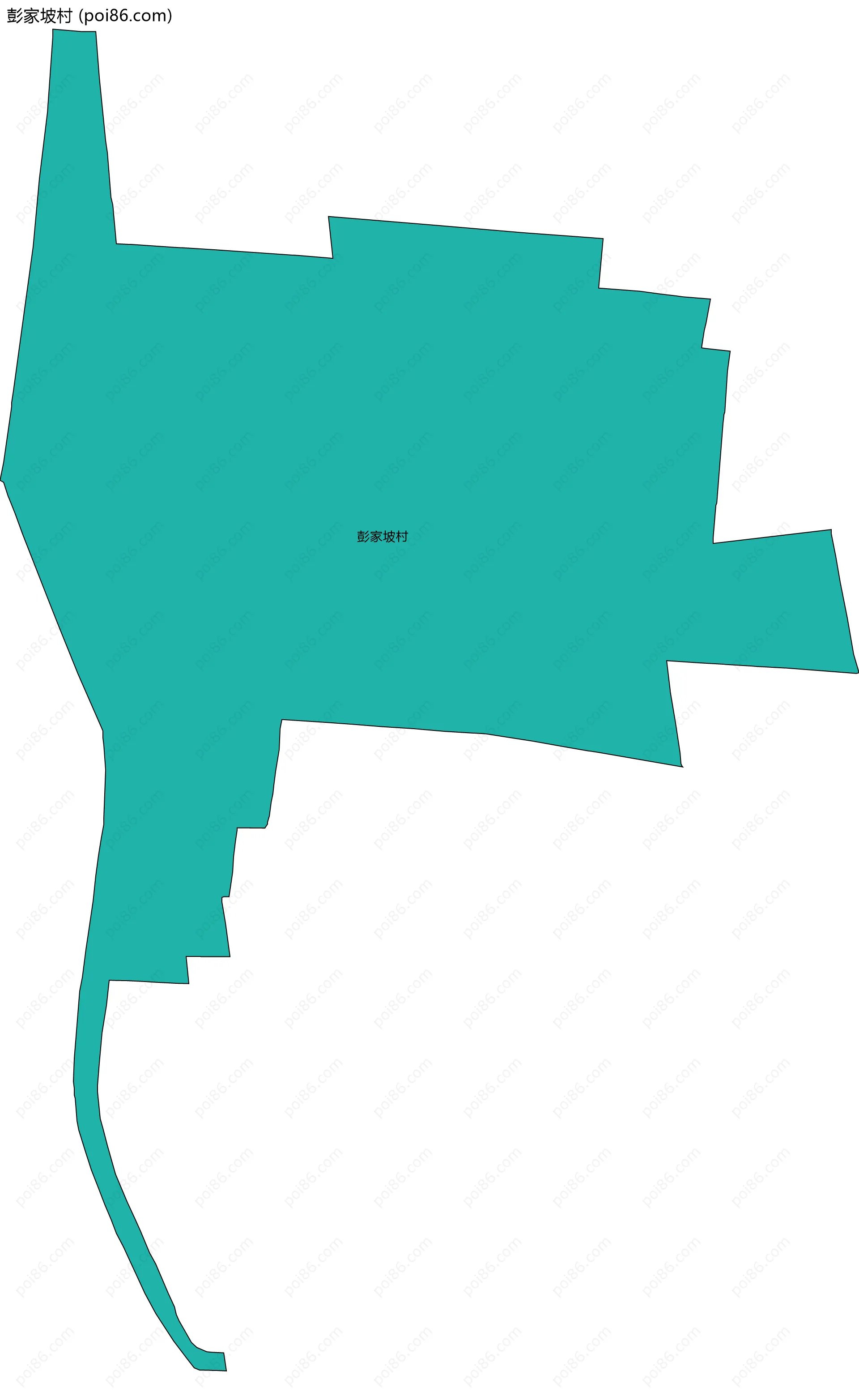 彭家坡村边界地图