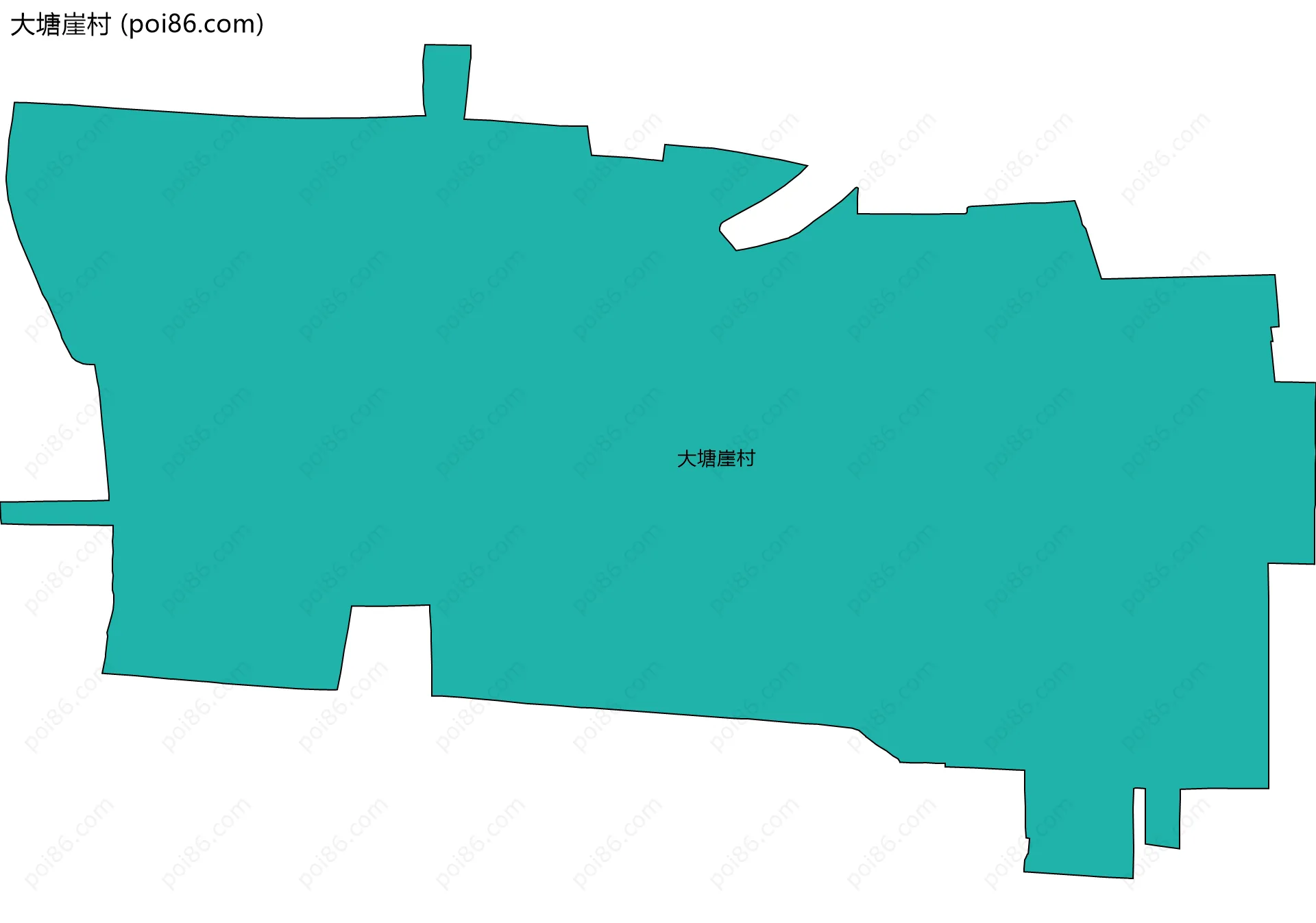 大塘崖村边界地图