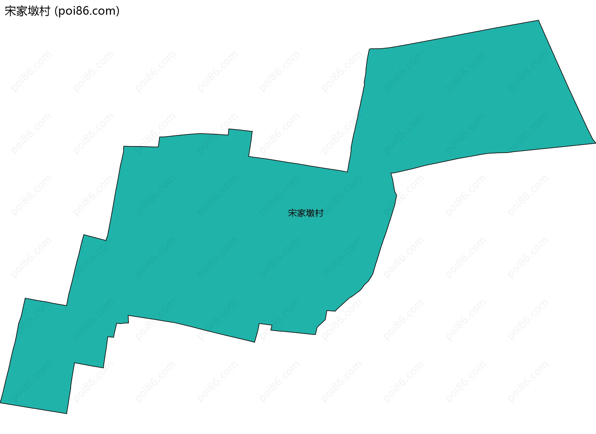 宋家墩村边界地图