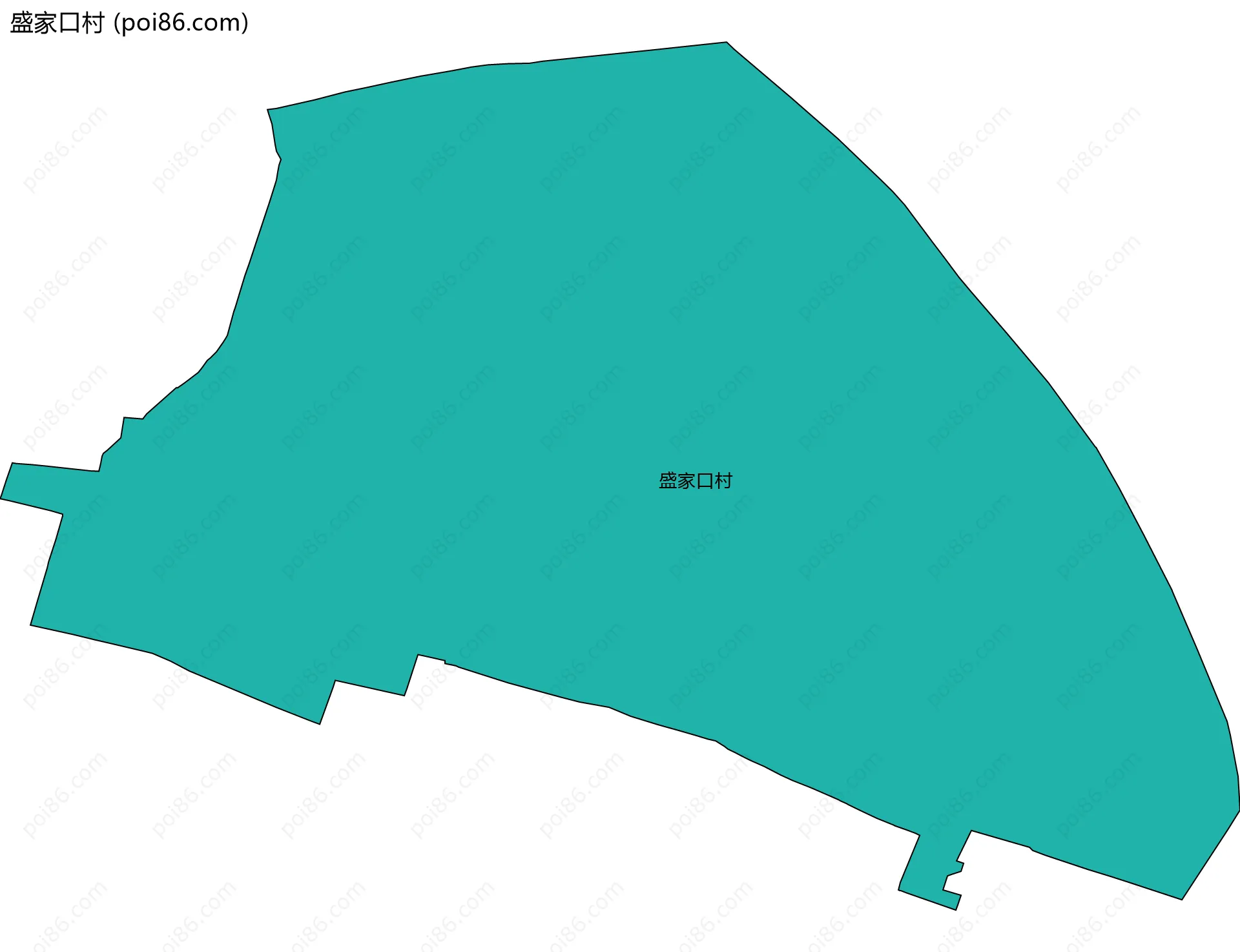 盛家口村边界地图