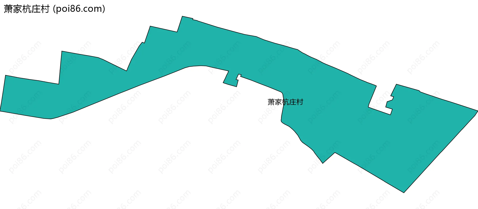 萧家杭庄村边界地图