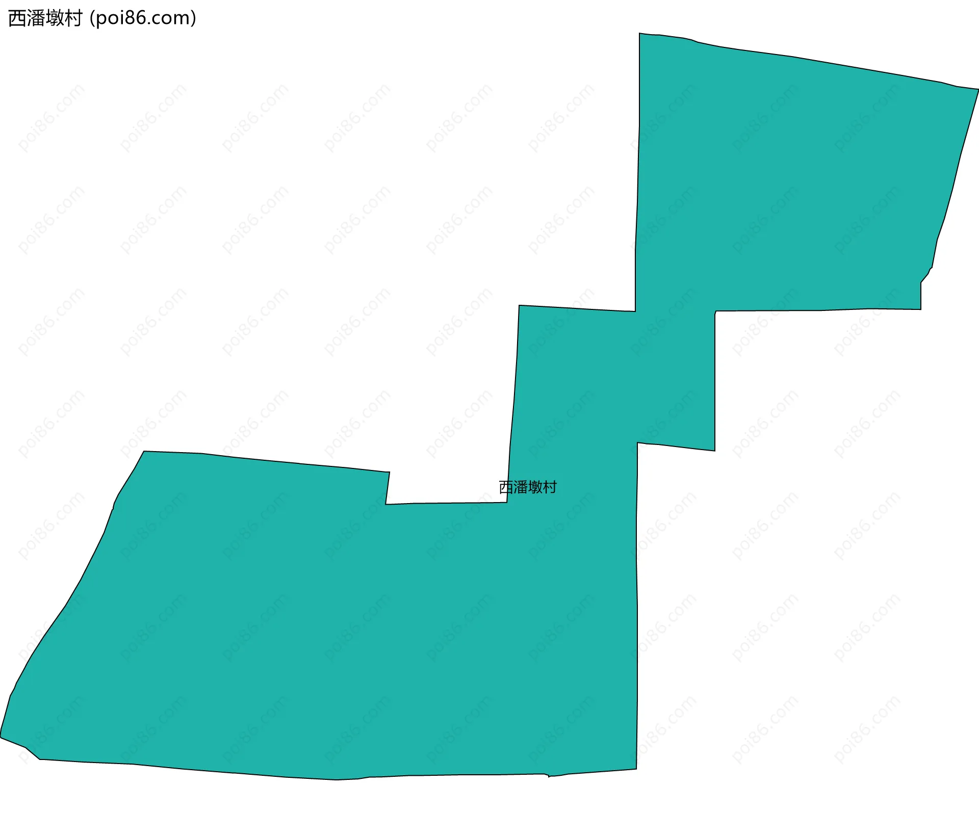 西潘墩村边界地图