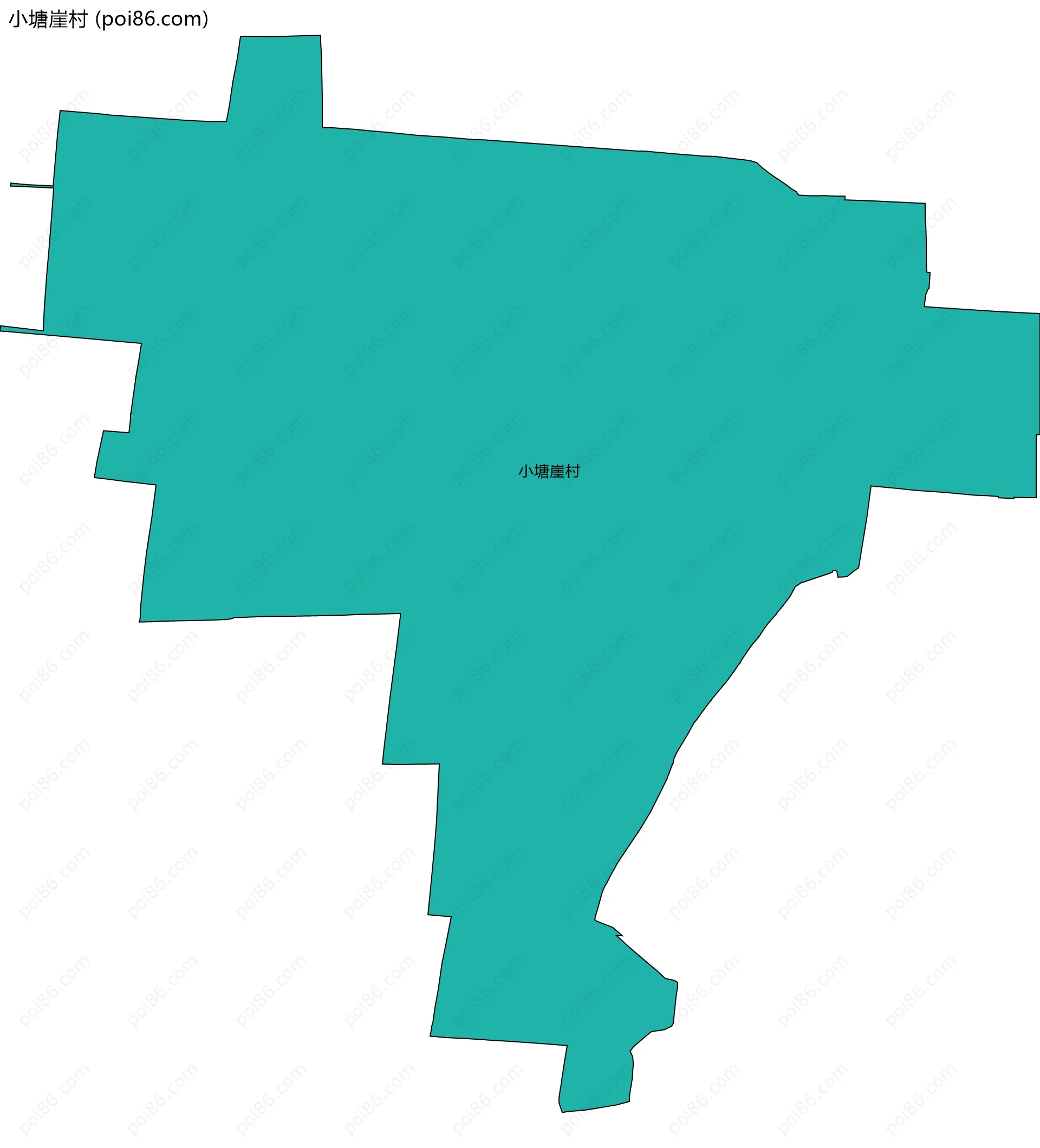 小塘崖村边界地图