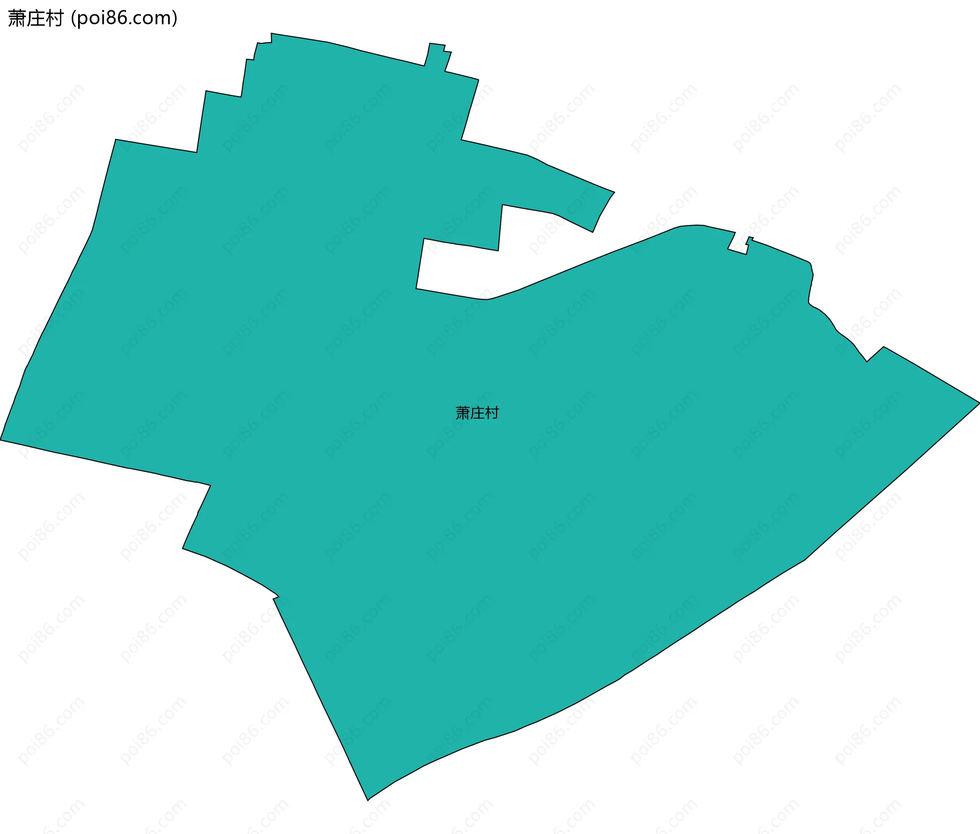 萧庄村边界地图