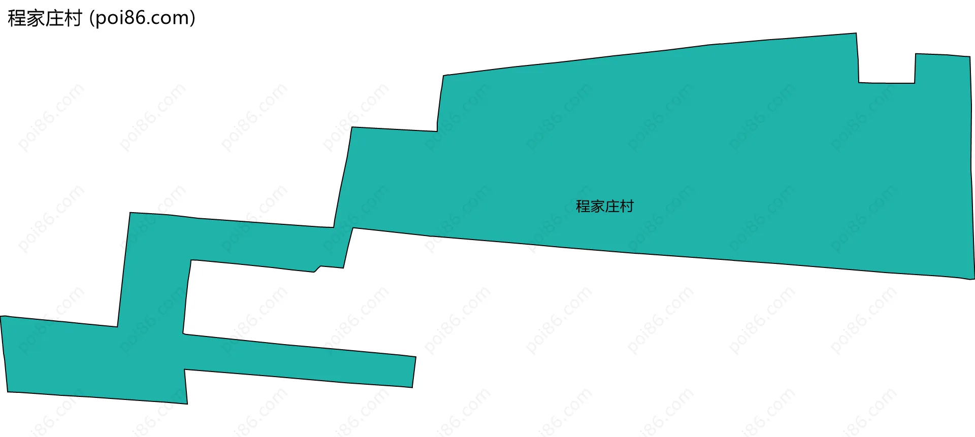程家庄村边界地图