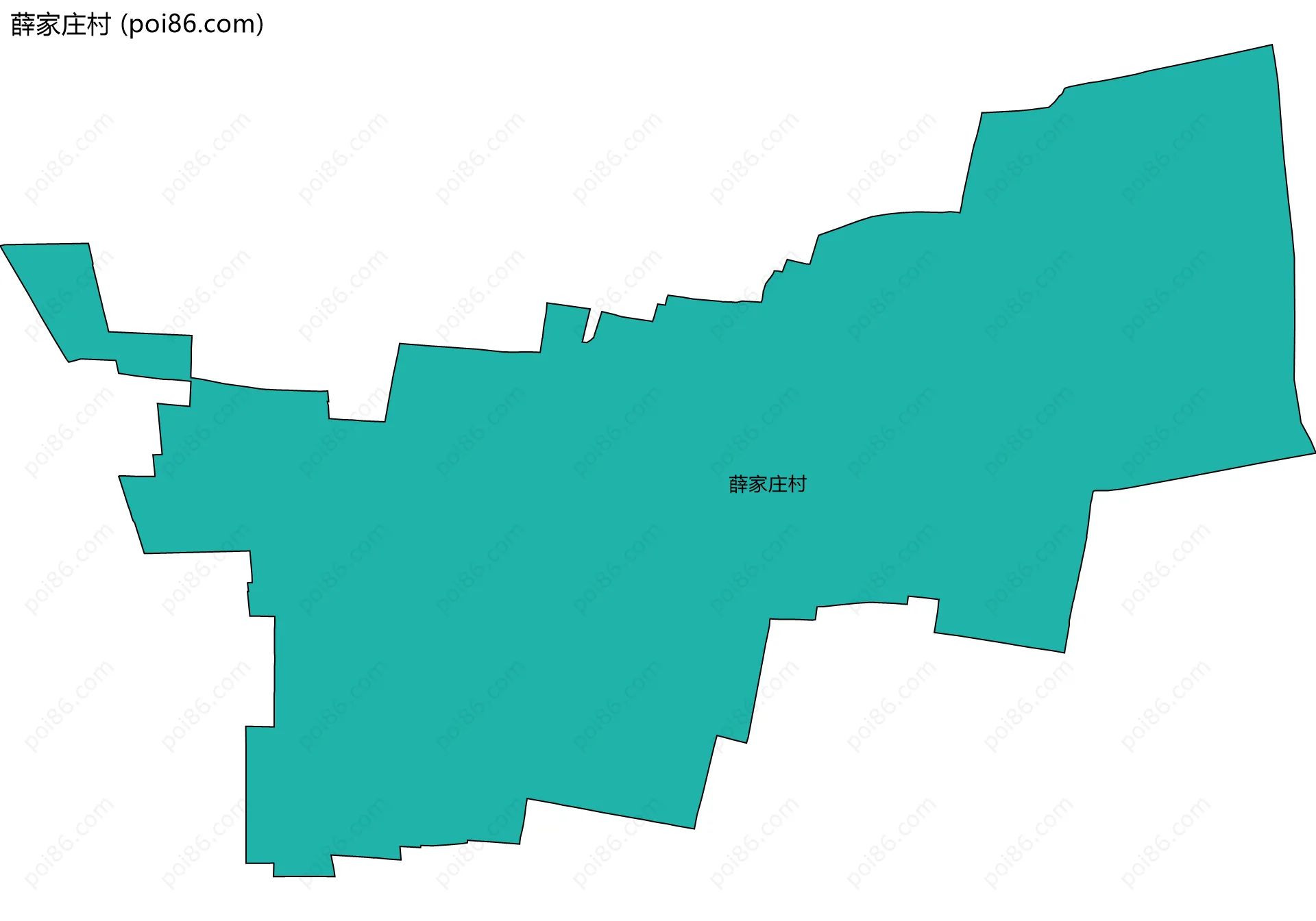薛家庄村边界地图