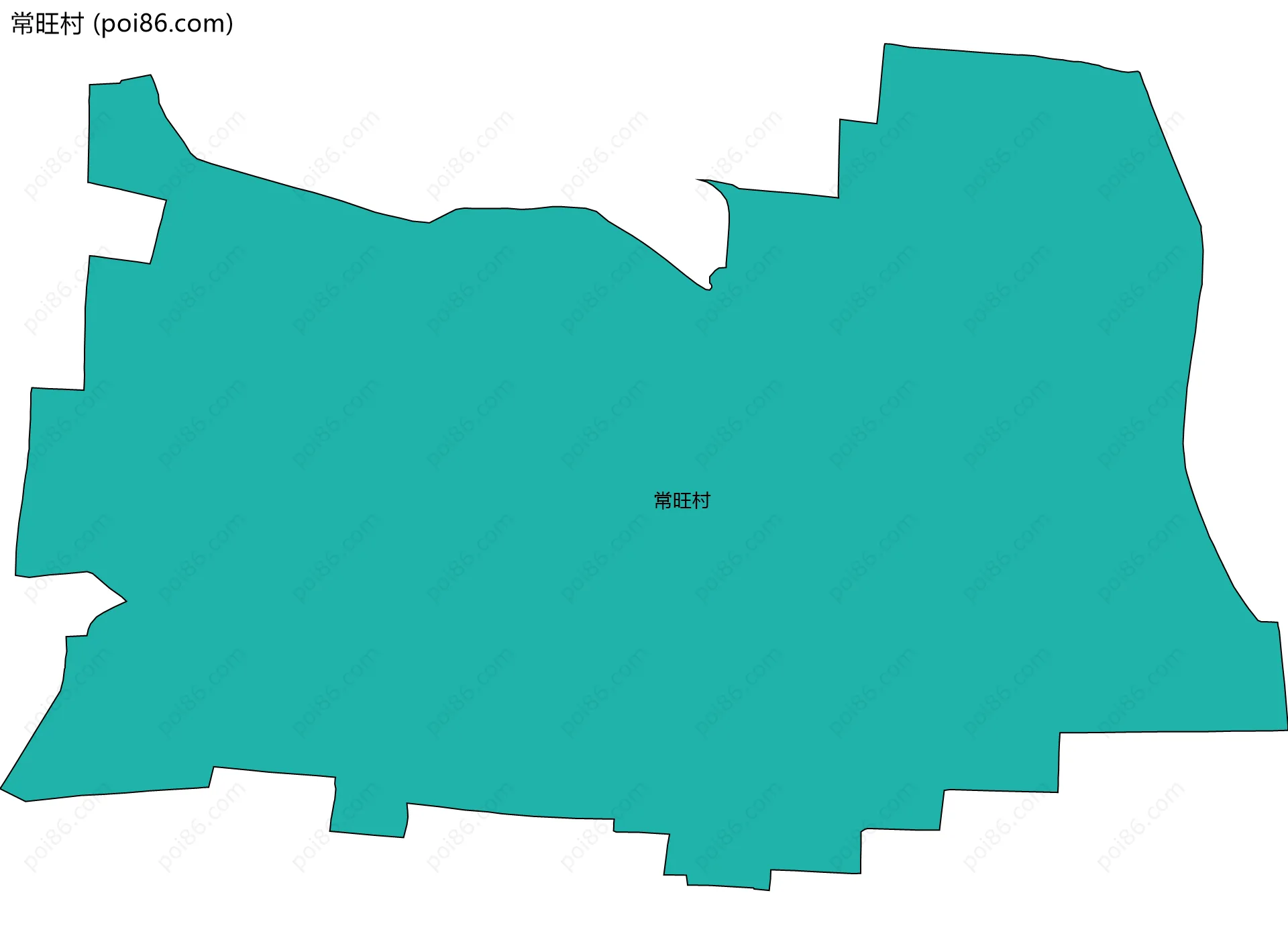 常旺村边界地图