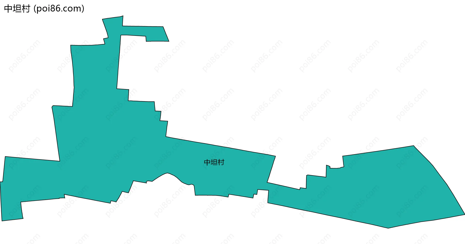 中坦村边界地图