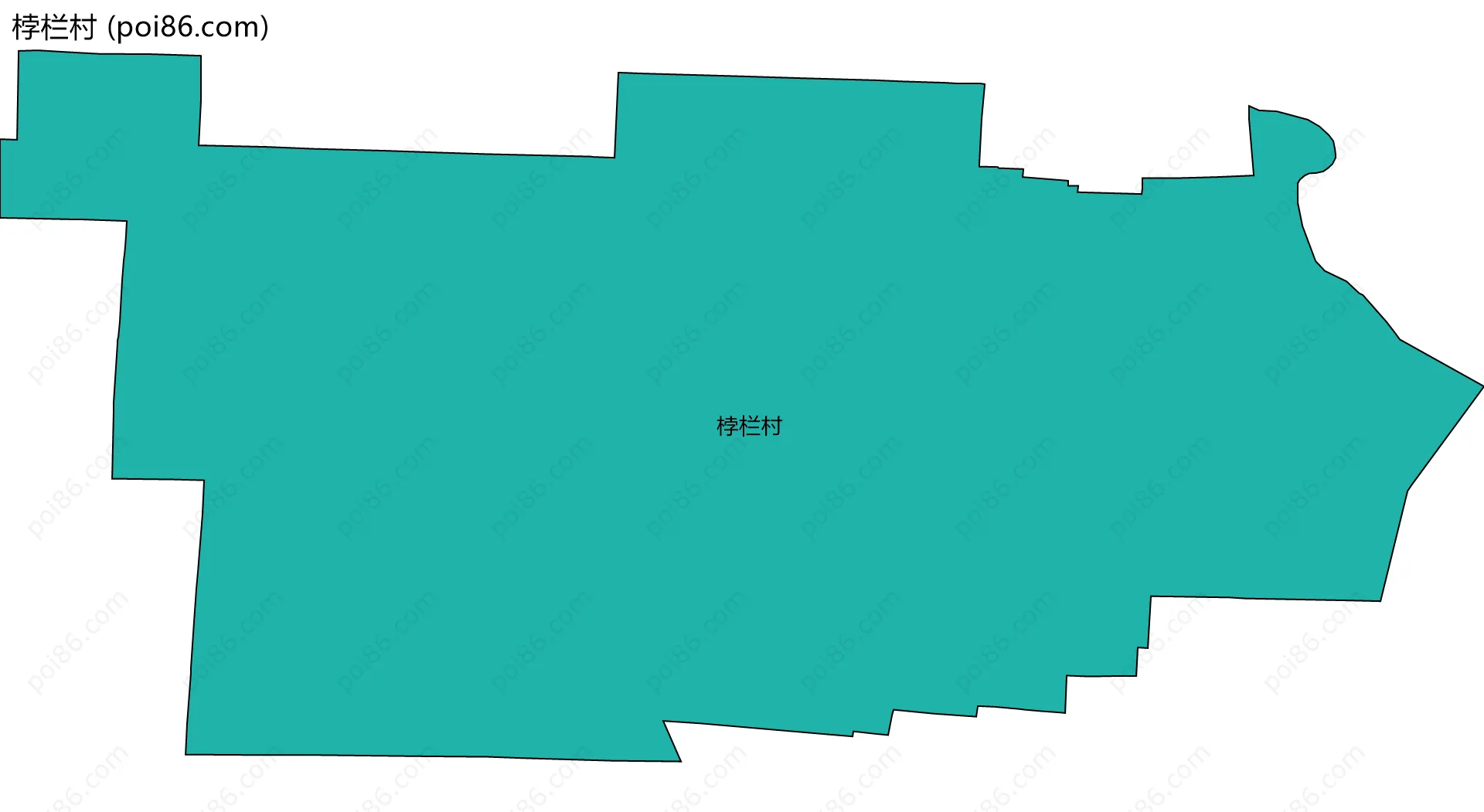 桲栏村边界地图