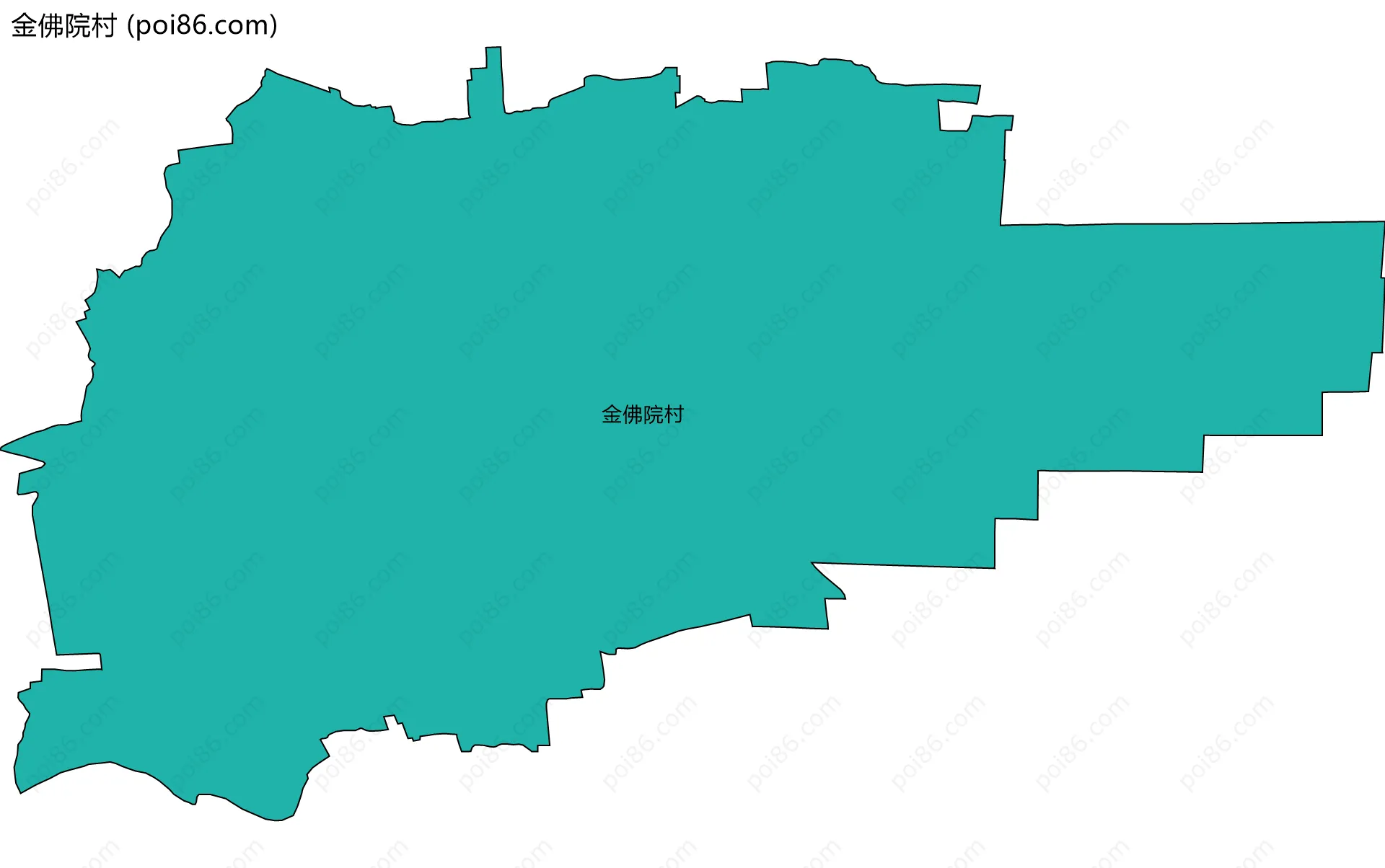 金佛院村边界地图