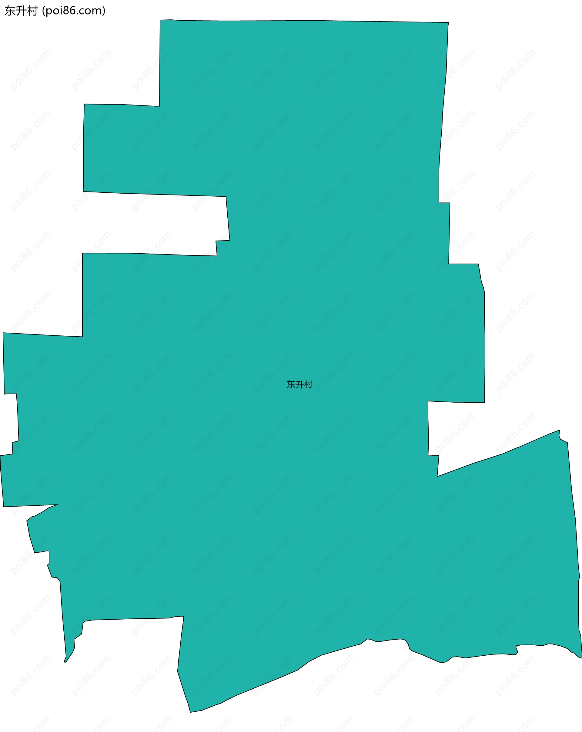 东升村边界地图