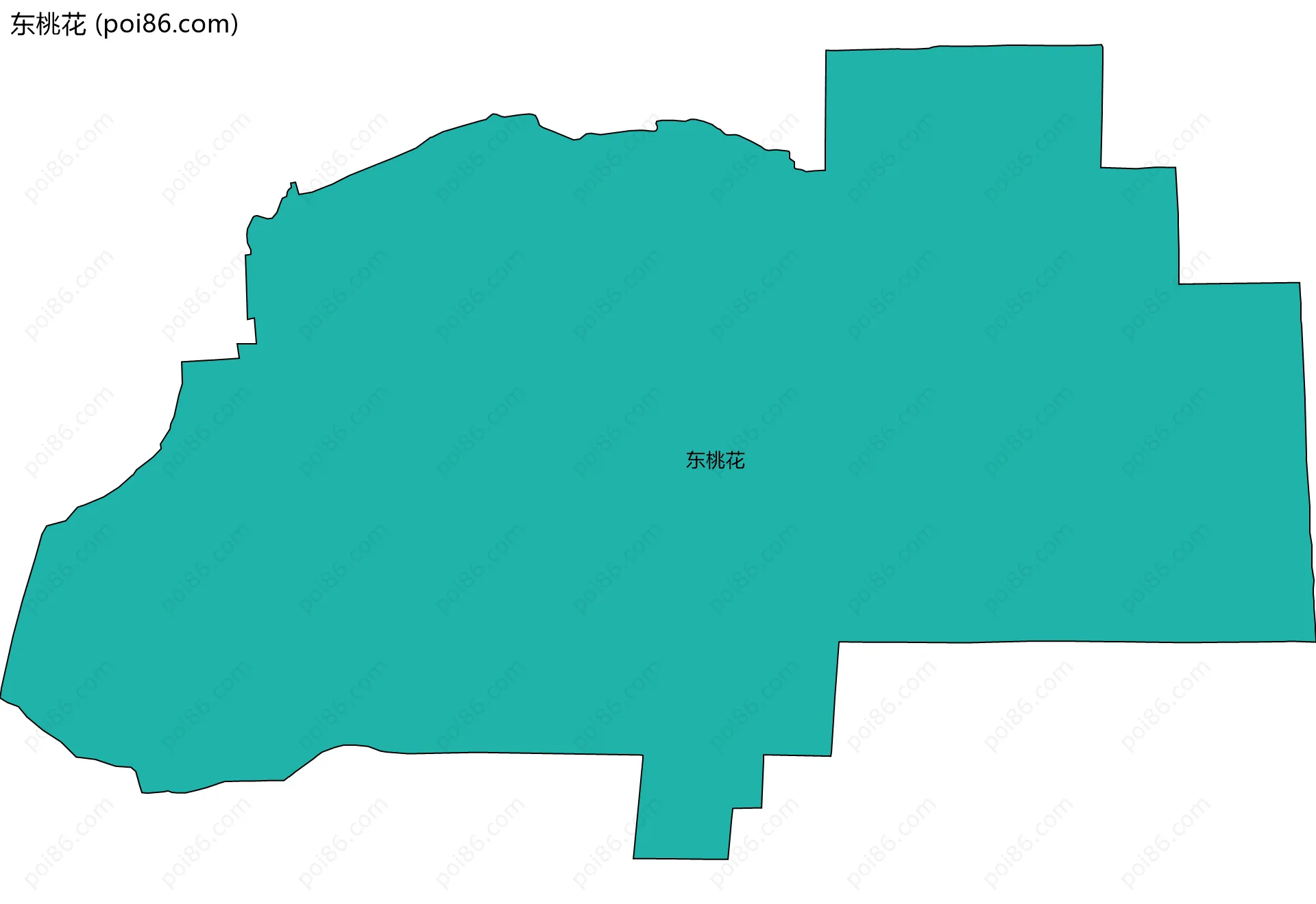 东桃花边界地图