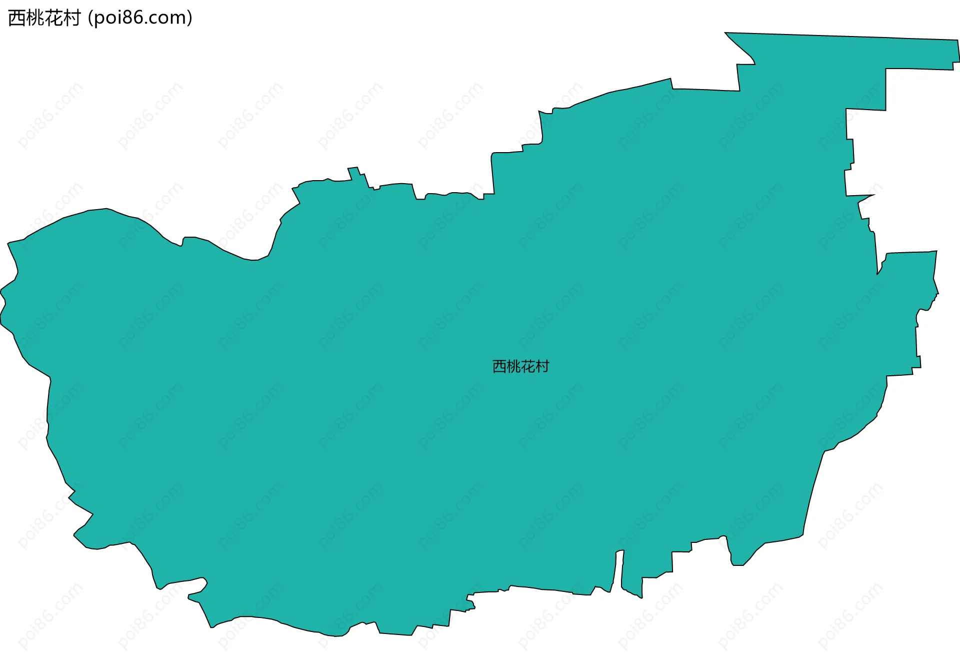 西桃花村边界地图