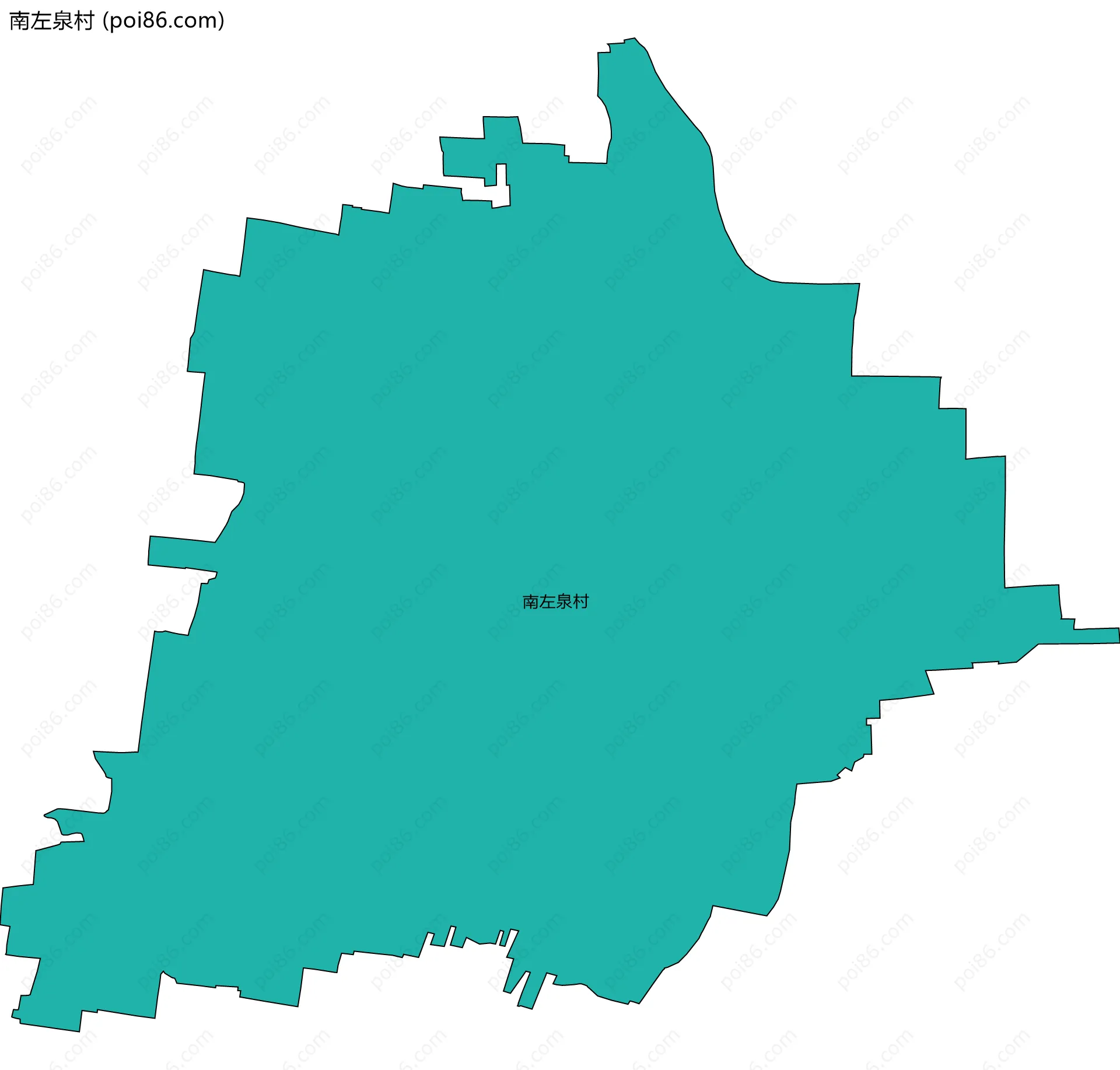 南左泉村边界地图