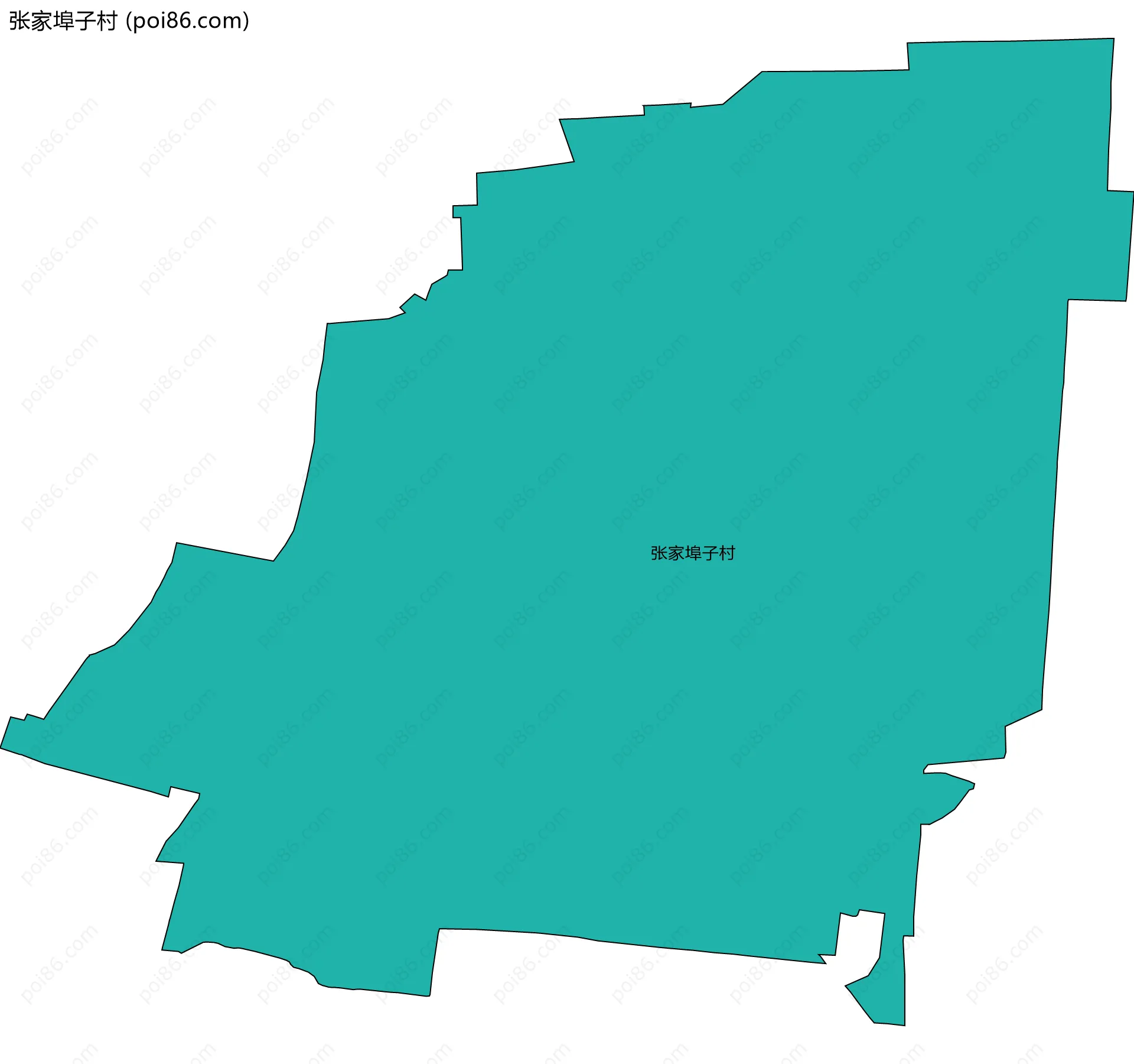 张家埠子村边界地图
