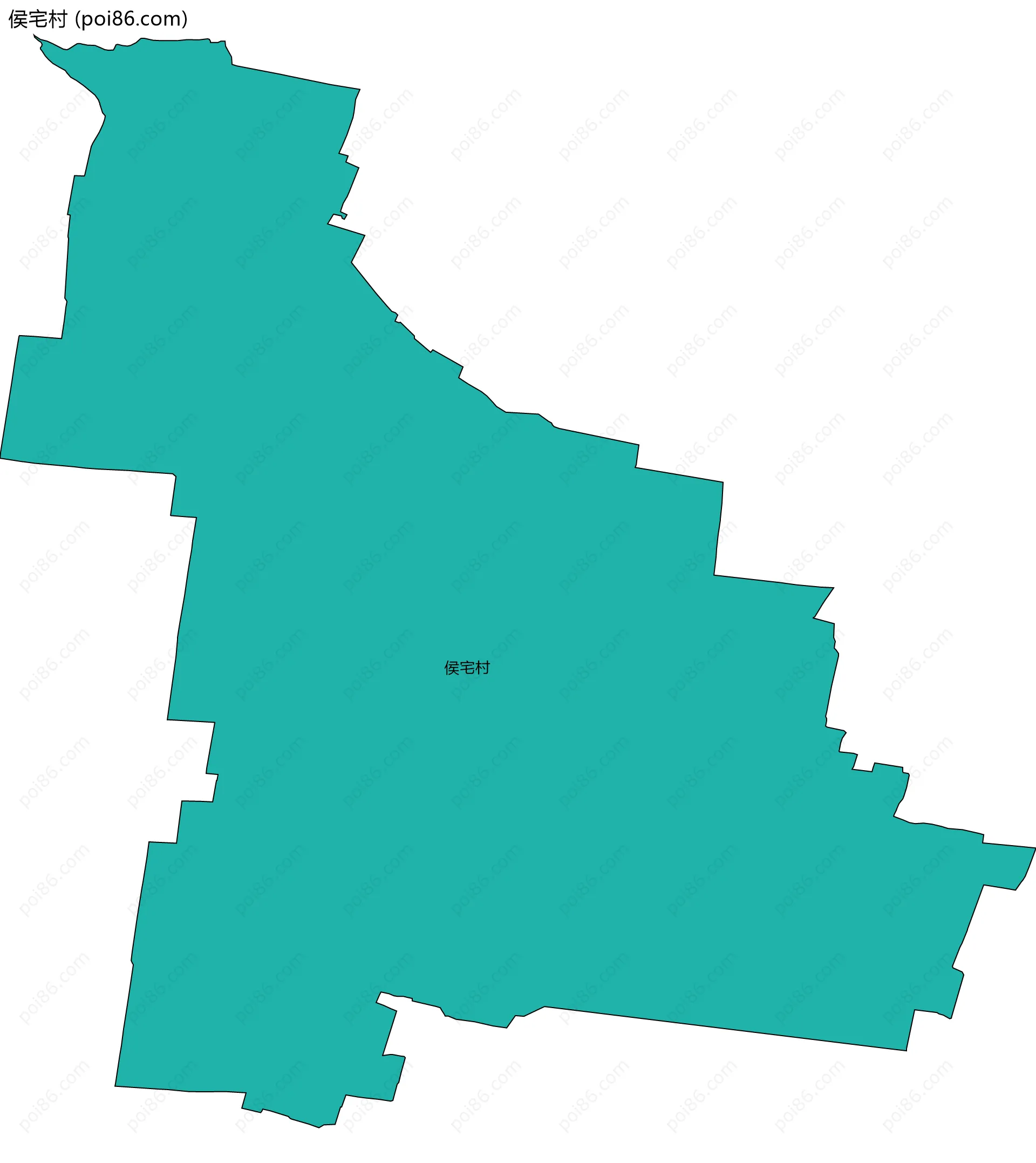 侯宅村边界地图