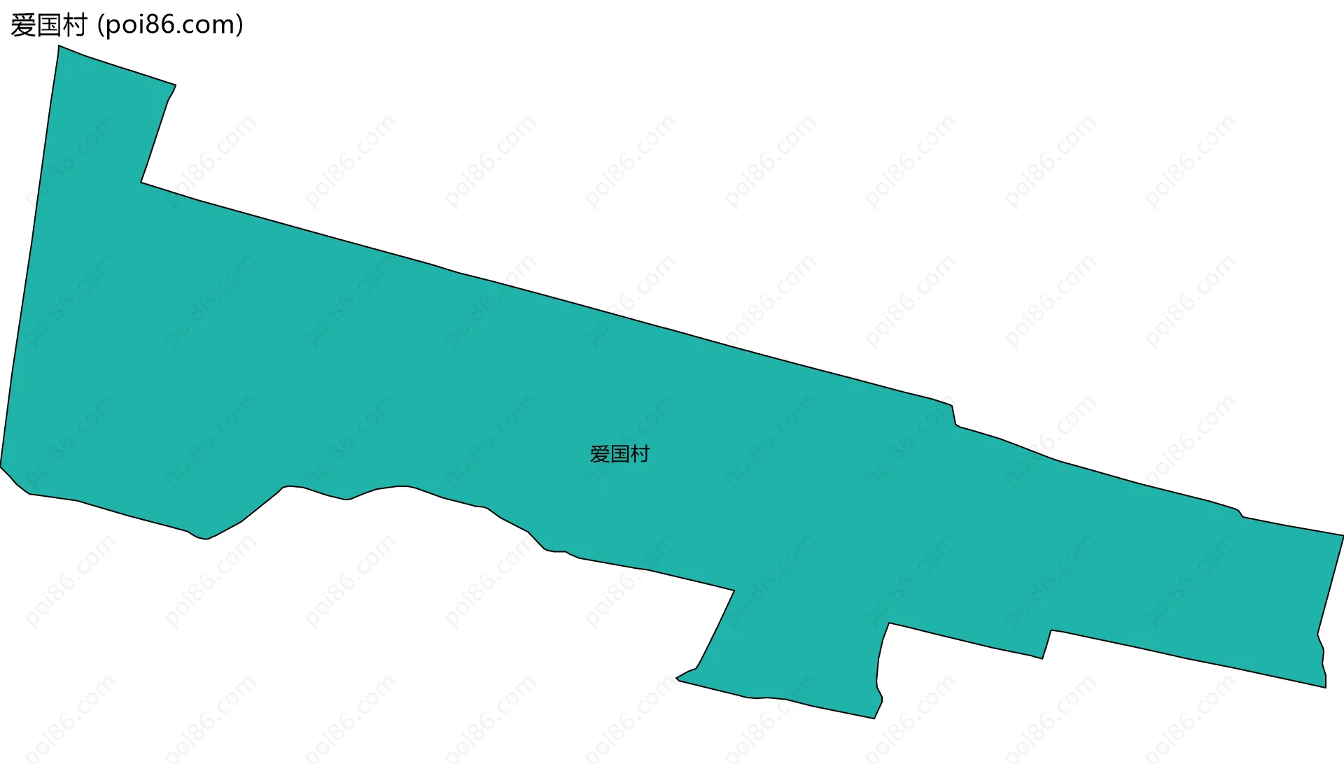 爱国村边界地图