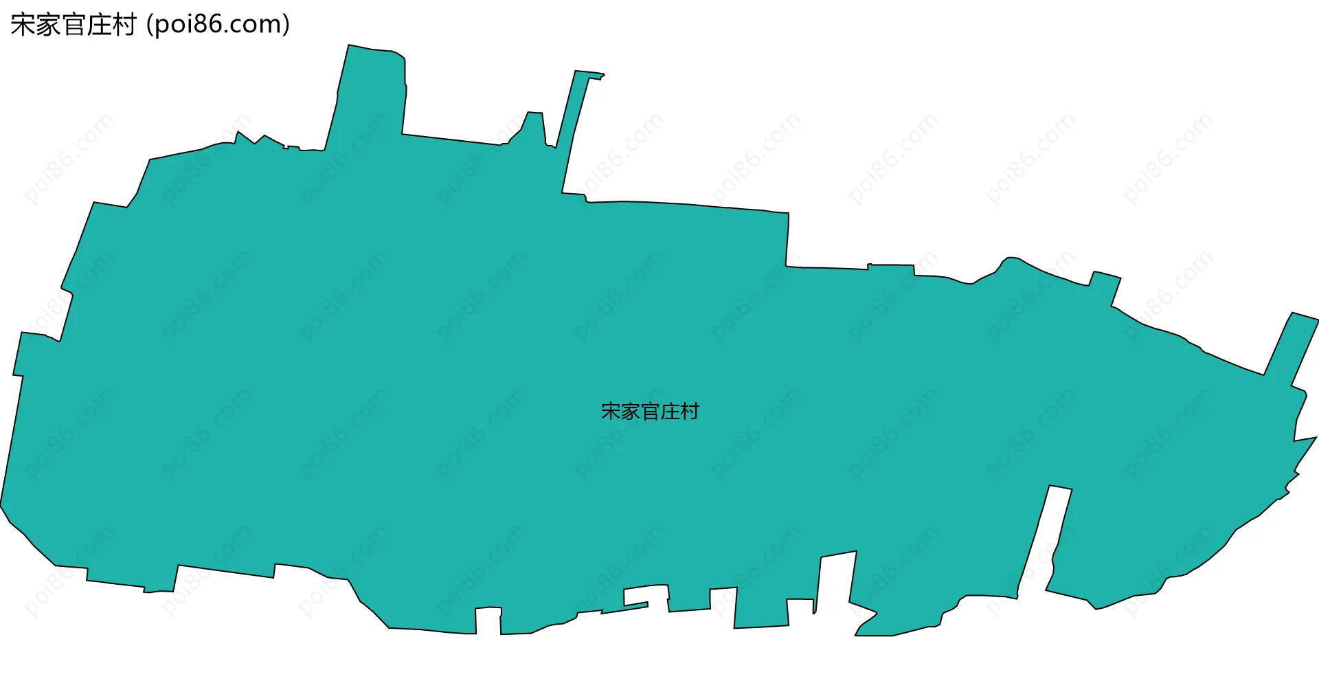 宋家官庄村边界地图