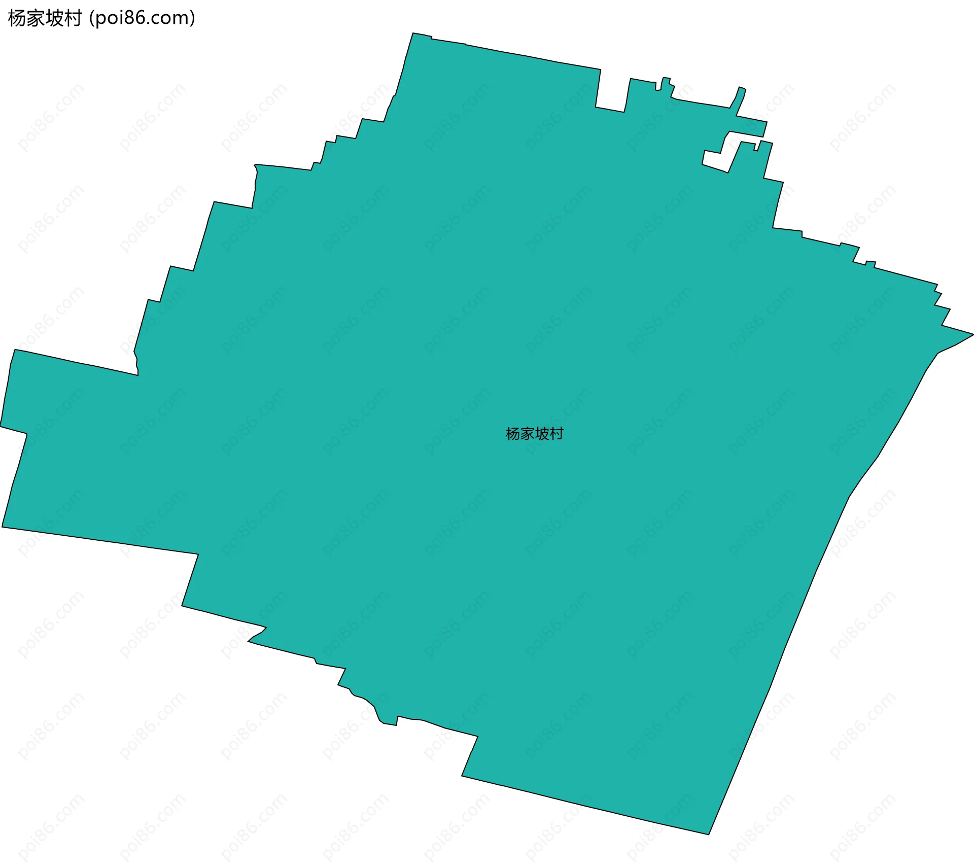 杨家坡村边界地图