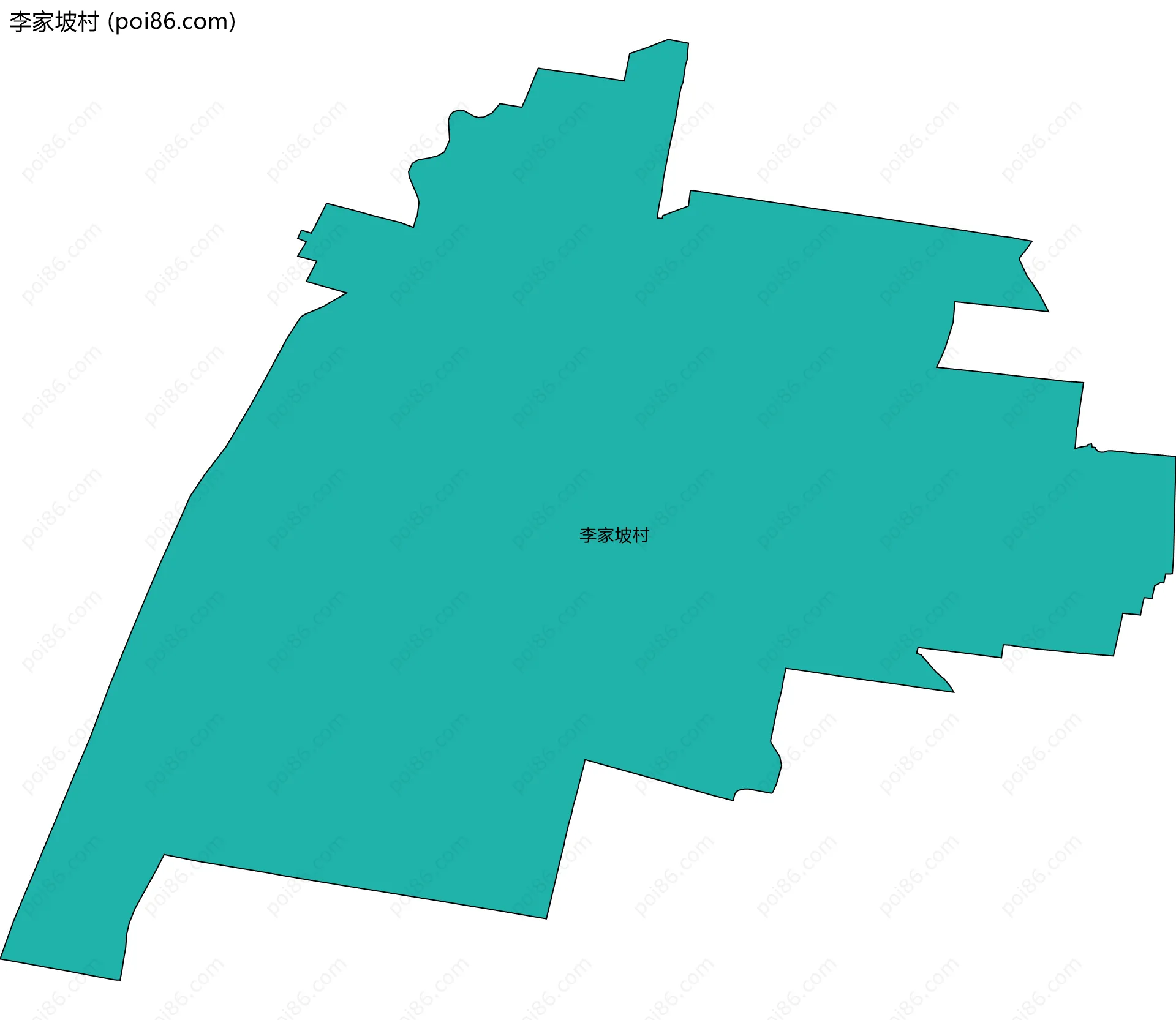 李家坡村边界地图