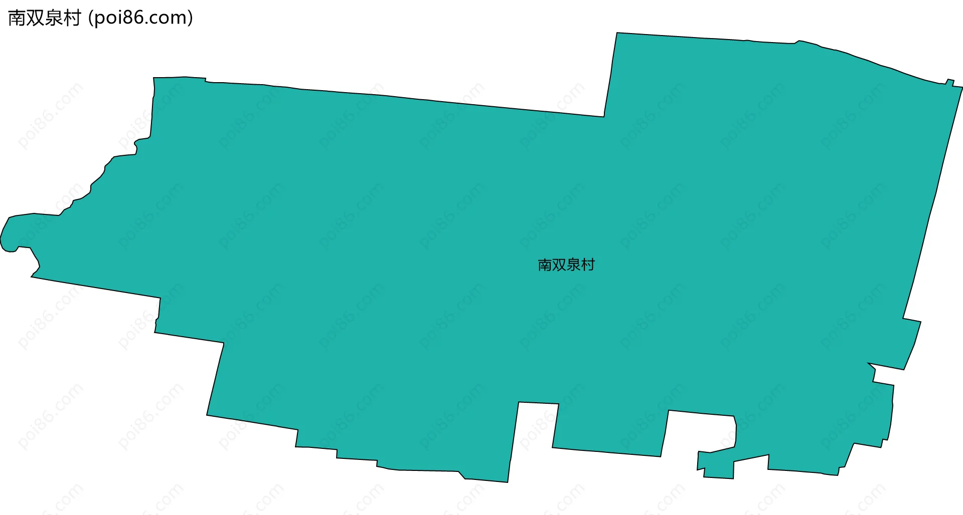 南双泉村边界地图