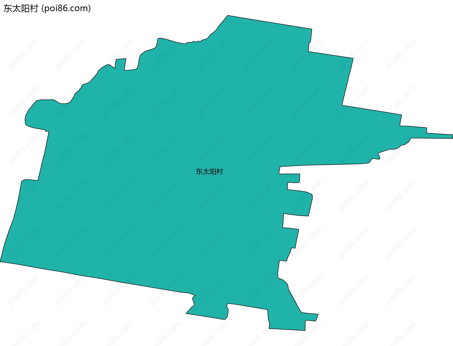 东太阳村边界地图