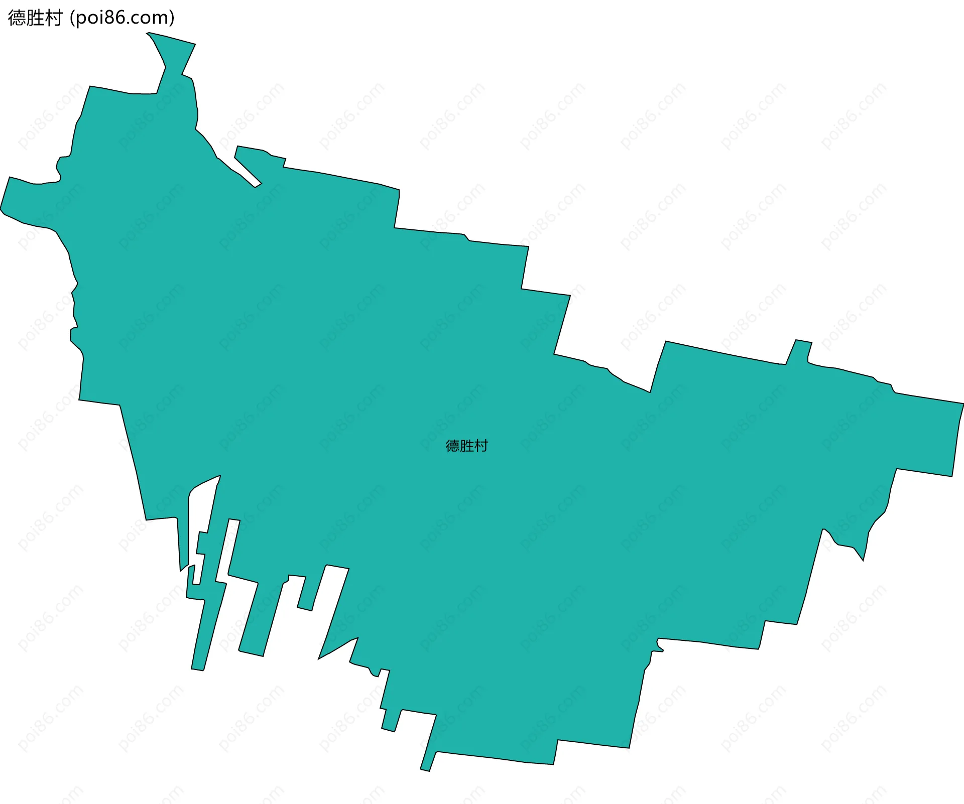 德胜村边界地图