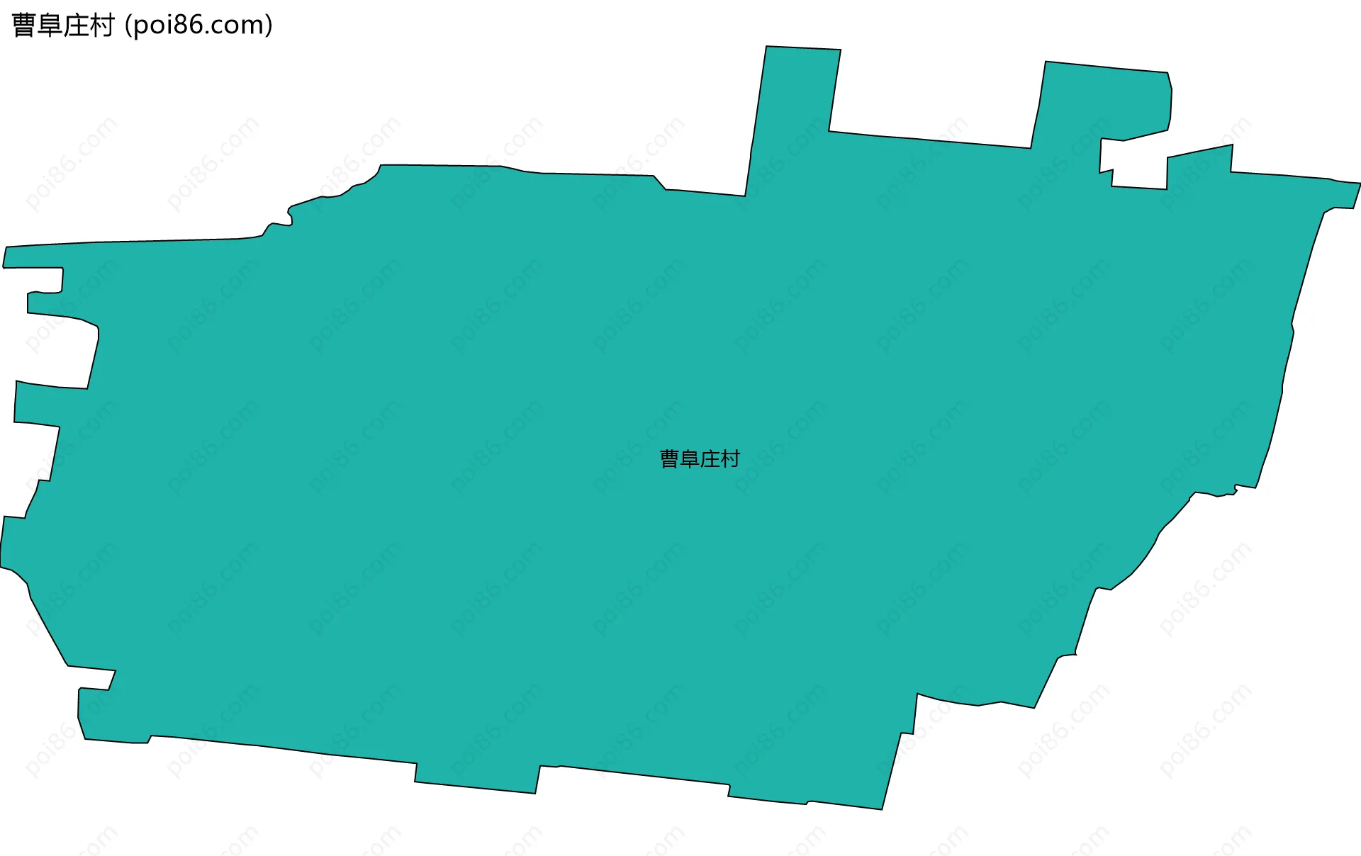 曹阜庄村边界地图