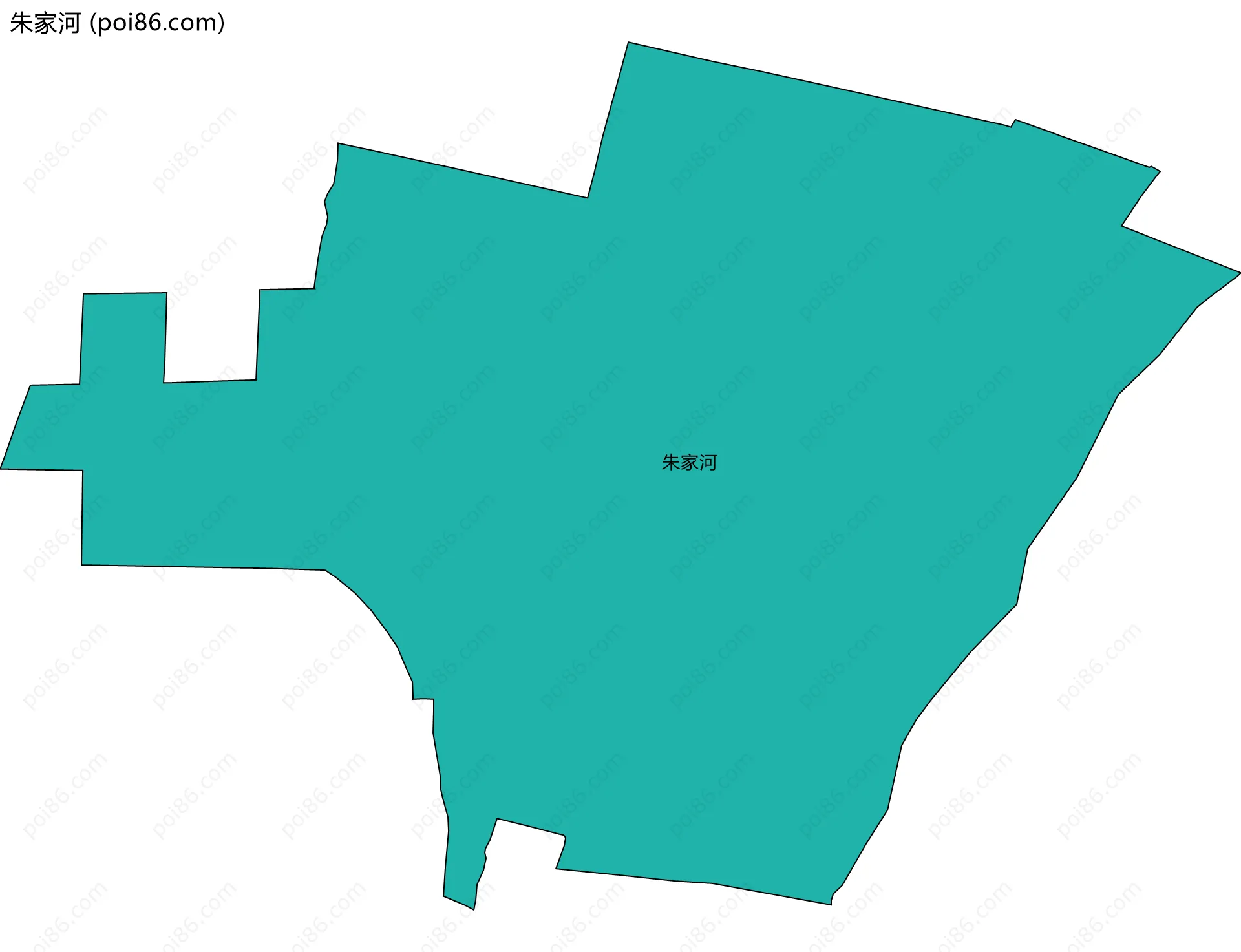 朱家河边界地图