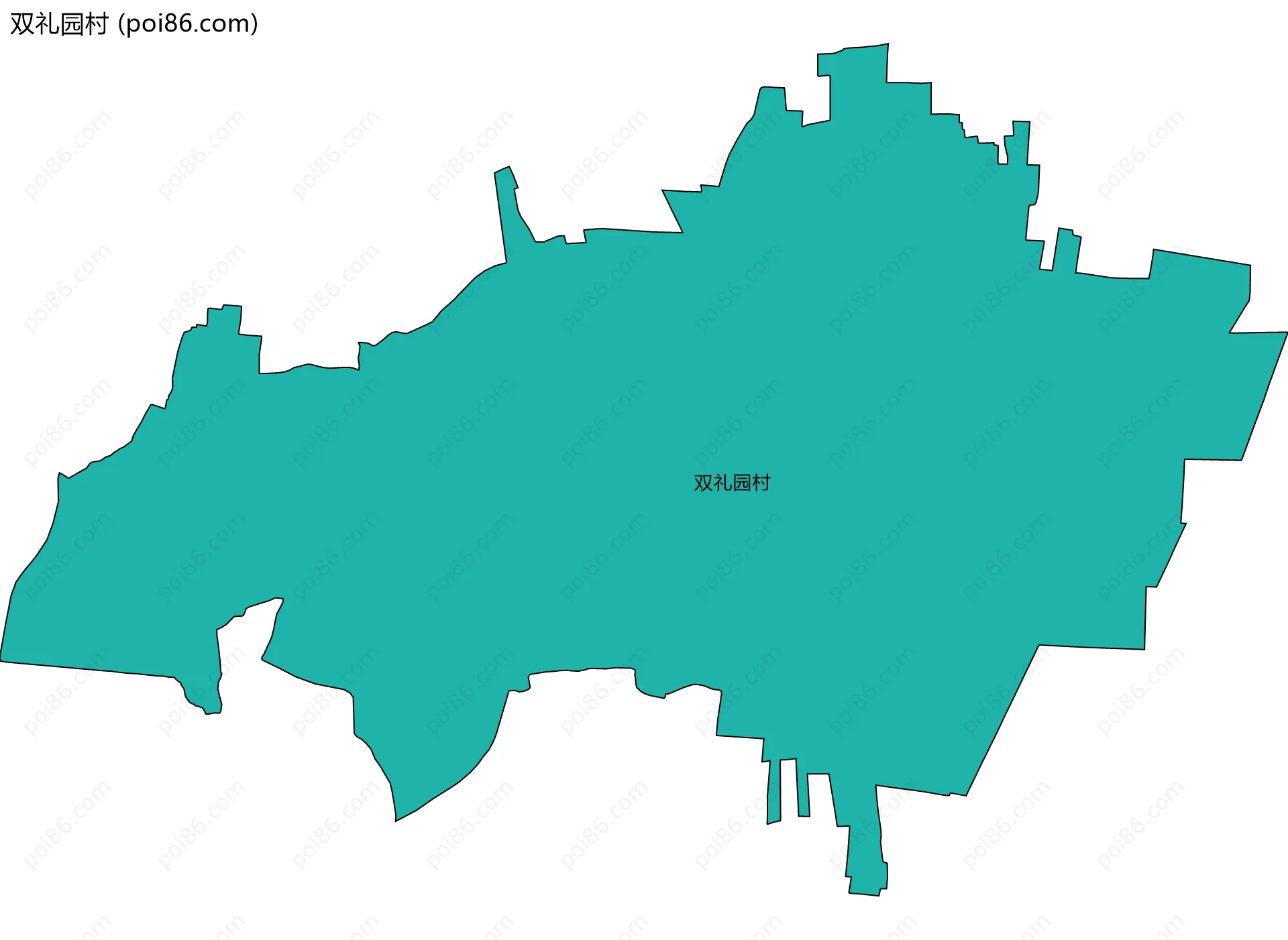 双礼园村边界地图