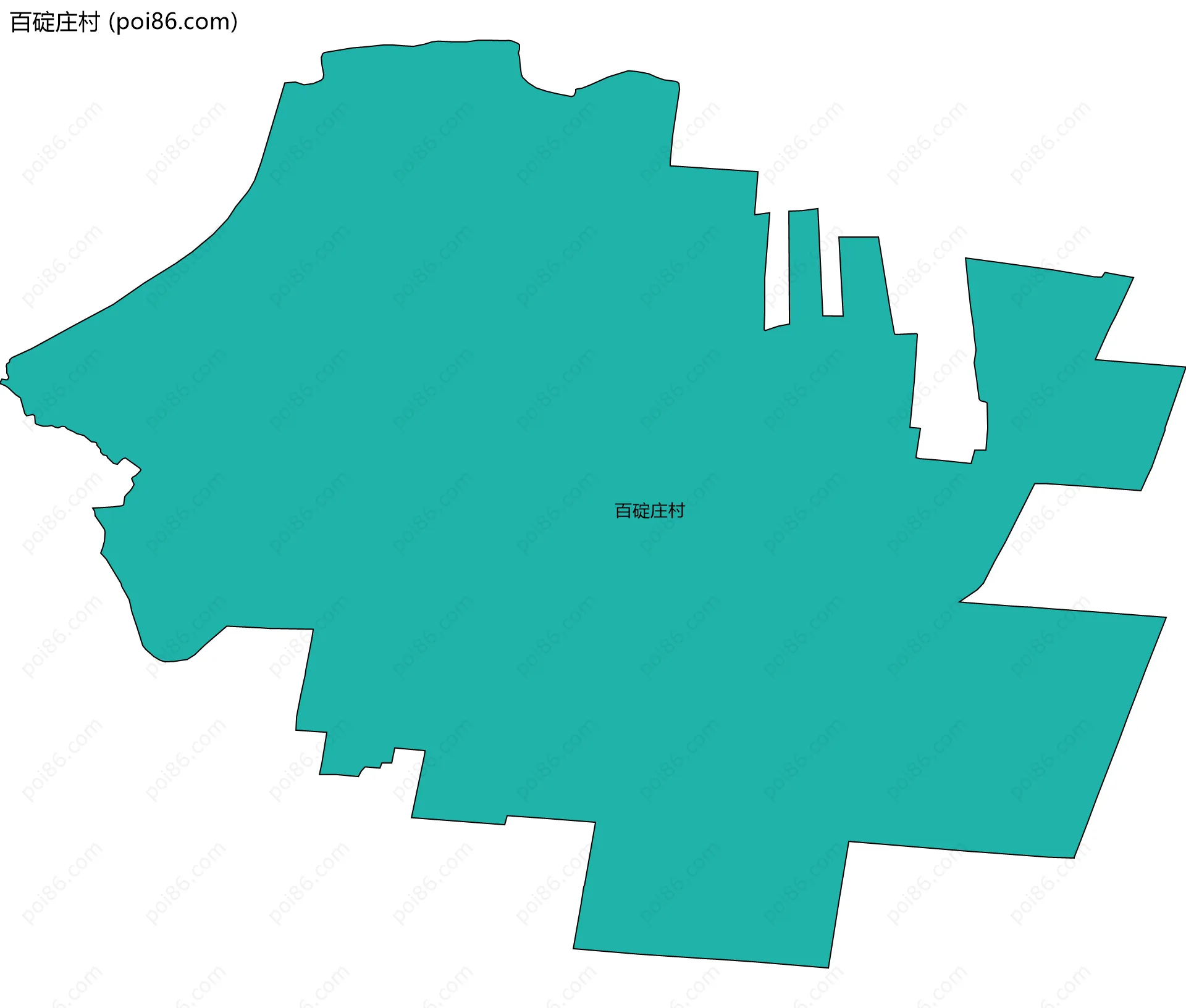 百碇庄村边界地图