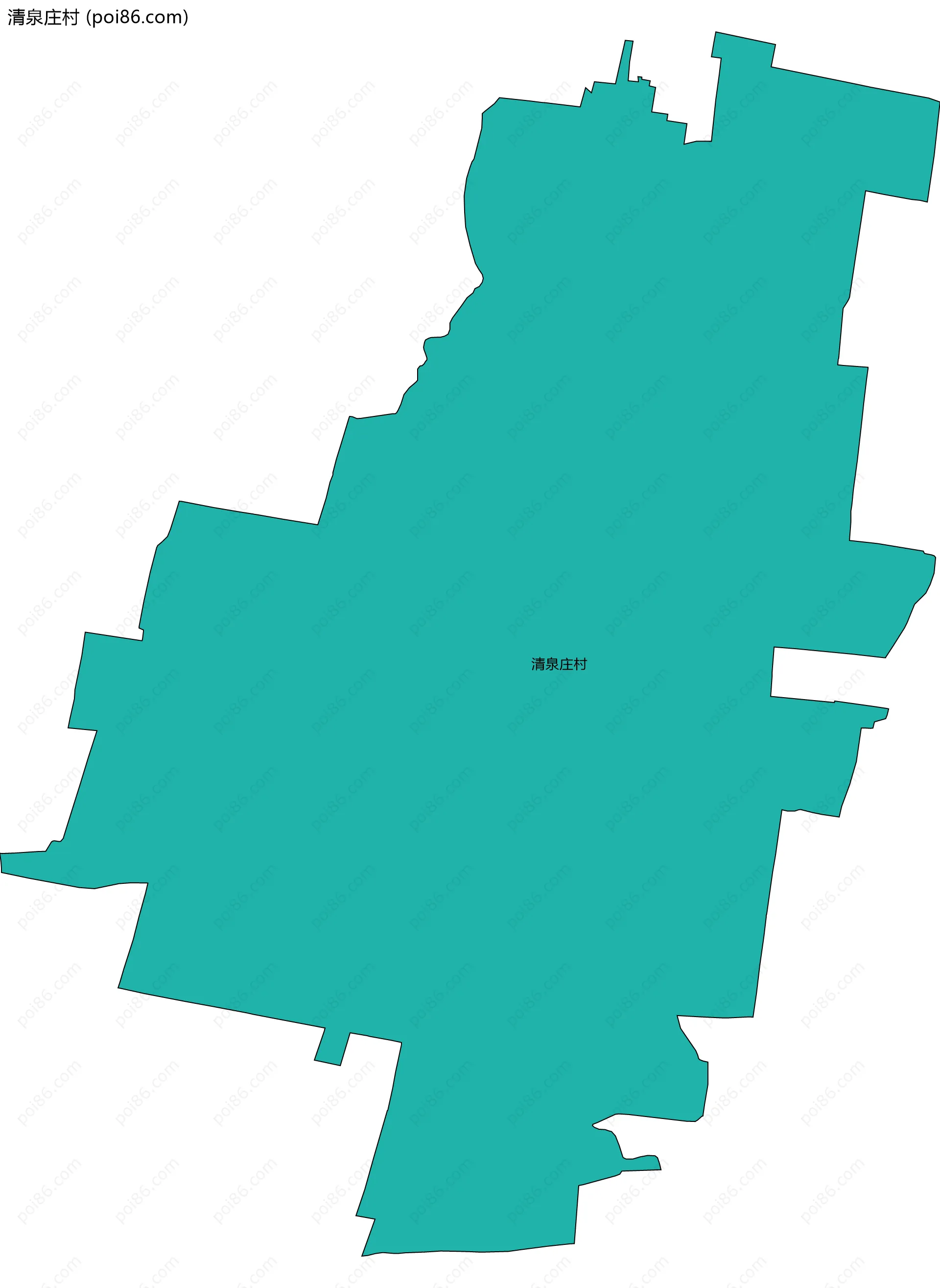清泉庄村边界地图
