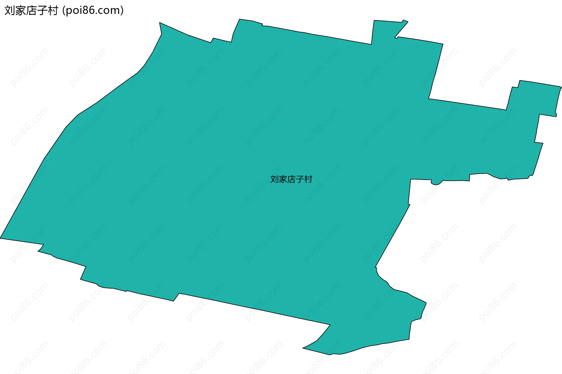 刘家店子村边界地图